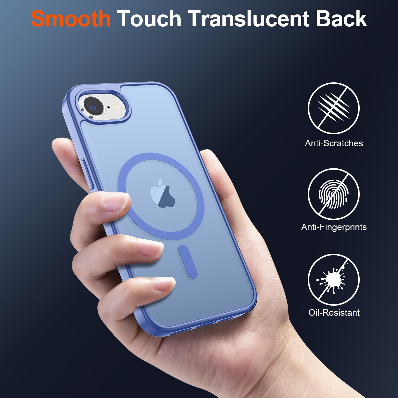 Foto 7 pulgar | Funda Magnética Supfine Para Iphone 16e 2025, Azul Y Morado - Venta Internacional.