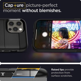 Foto 5 | Funda Spigen Slim Armor Cs Para Iphone 12/12 Pro, Color Negro - Venta Internacional.