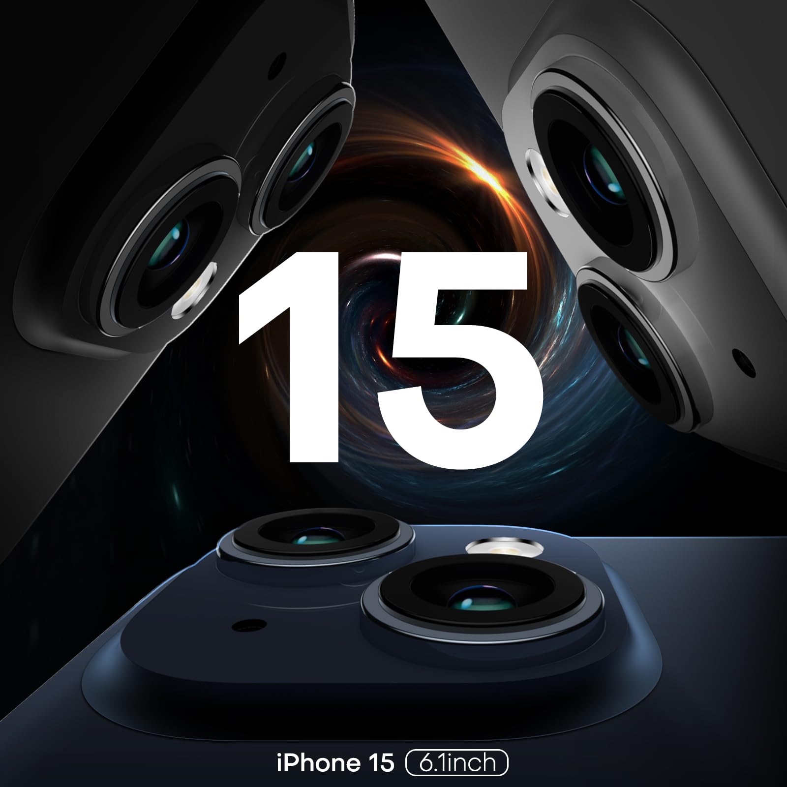 Foto 3 pulgar | Funda De Teléfono Tauri Para Iphone 15 Con 2 Protectores De Pantalla Y 2 Lentes - Venta Internacional.