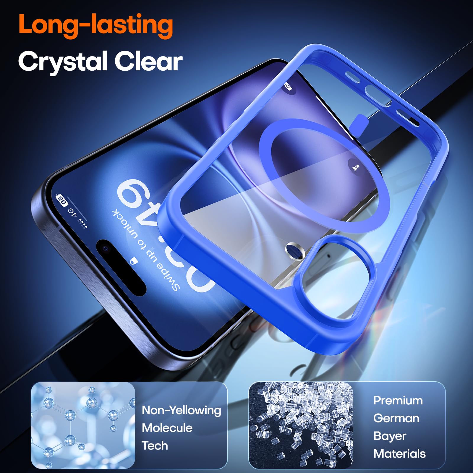 Foto 6 pulgar | Funda Tauri 3 En 1 Para Iphone 16 Con 2 Protectores De Pantalla, Color Azul - Venta Internacional.