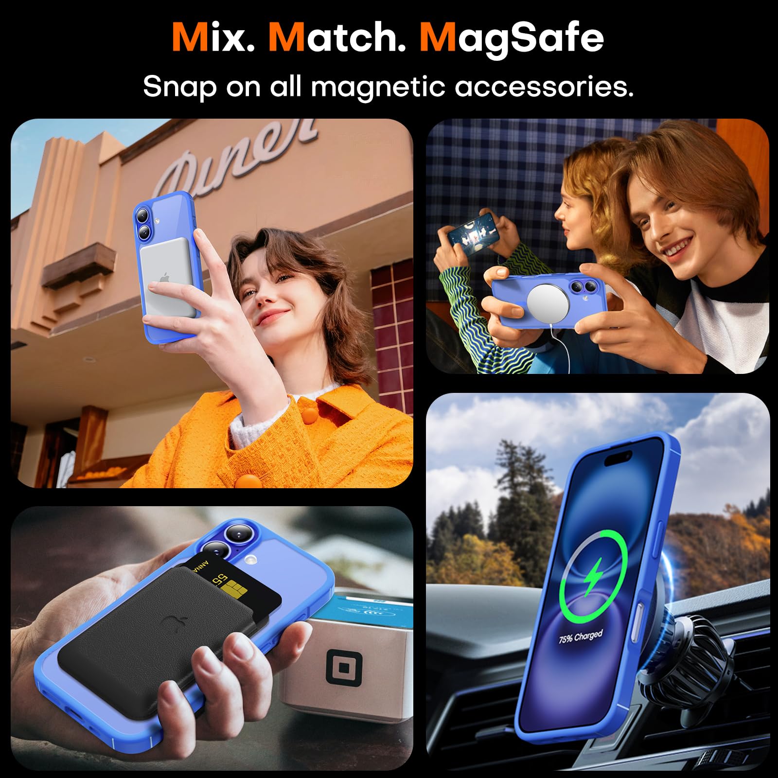Foto 7 pulgar | Funda Tauri 3 En 1 Para Iphone 16 Con 2 Protectores De Pantalla, Color Azul - Venta Internacional.
