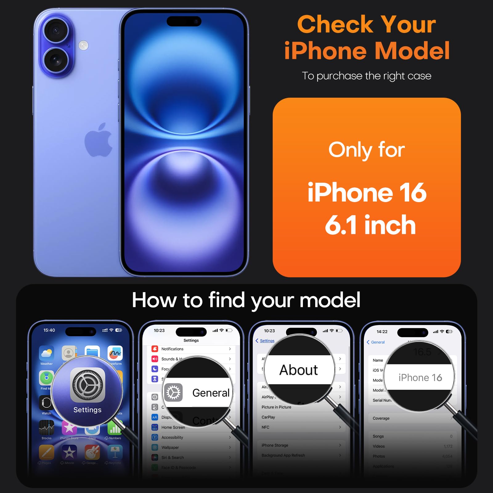 Foto 8 pulgar | Funda Tauri 3 En 1 Para Iphone 16 Con 2 Protectores De Pantalla, Color Azul - Venta Internacional.