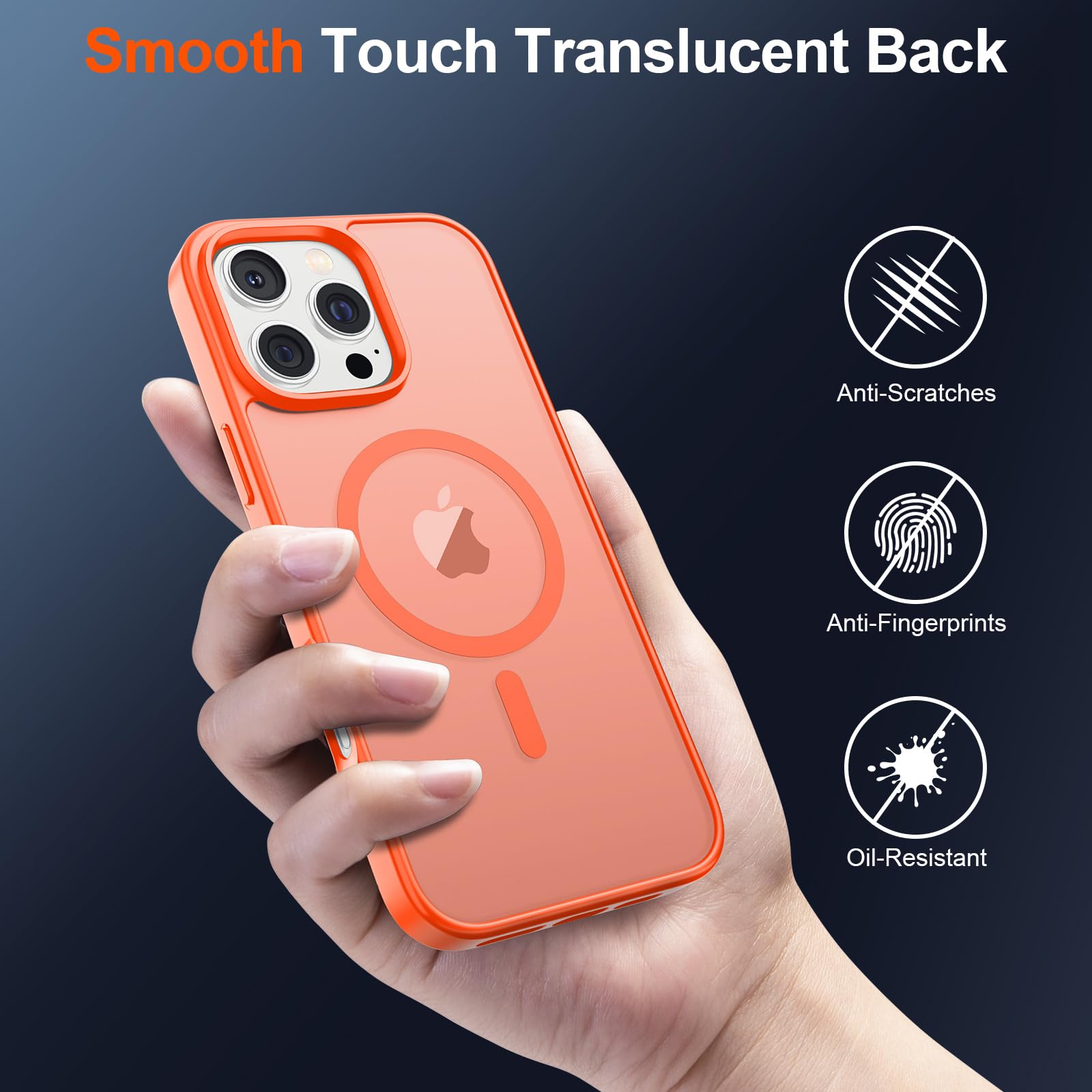 Foto 7 pulgar | Funda Magnética Supfine Para Iphone 16 Pro Naranja - Venta Internacional.