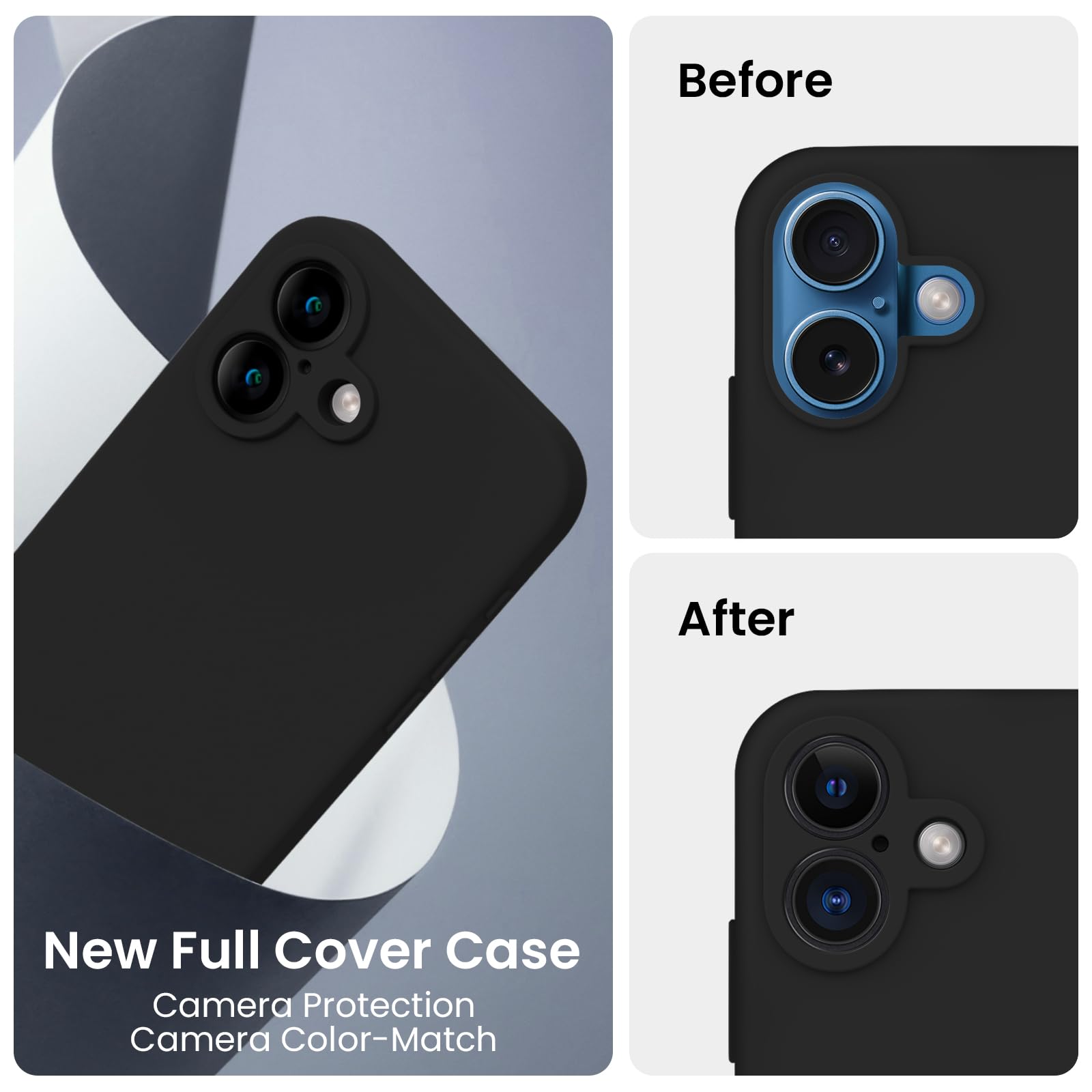 Foto 4 pulgar | Funda De Teléfono Firenova Diseñada Para Iphone 16 De Silicona Negra - Venta Internacional.