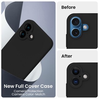 Foto 3 | Funda De Teléfono Firenova Diseñada Para Iphone 16 De Silicona Negra - Venta Internacional.