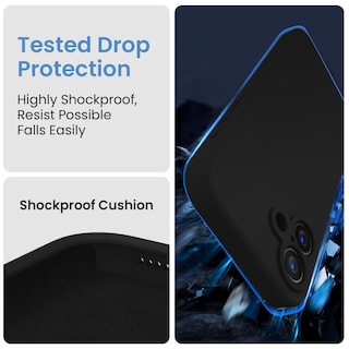 Foto 4 | Funda De Teléfono Firenova Diseñada Para Iphone 16 De Silicona Negra - Venta Internacional.