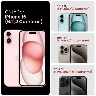 Foto 6 | Funda De Teléfono Firenova Diseñada Para Iphone 16 De Silicona Negra - Venta Internacional.