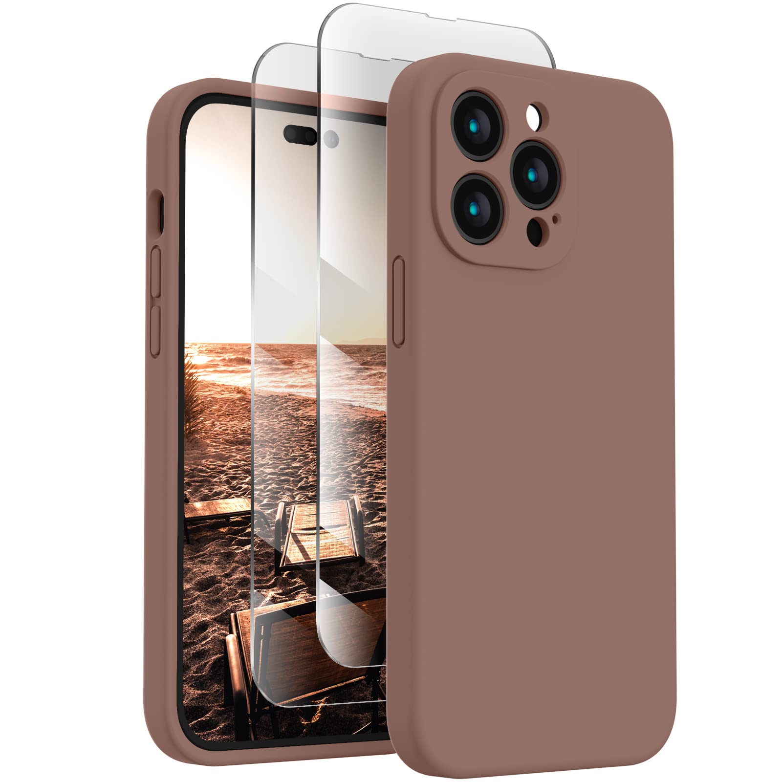 Foto 2 pulgar | Funda De Silicona Firenova Para Iphone 14 Pro Con 2 Protectores - Venta Internacional.