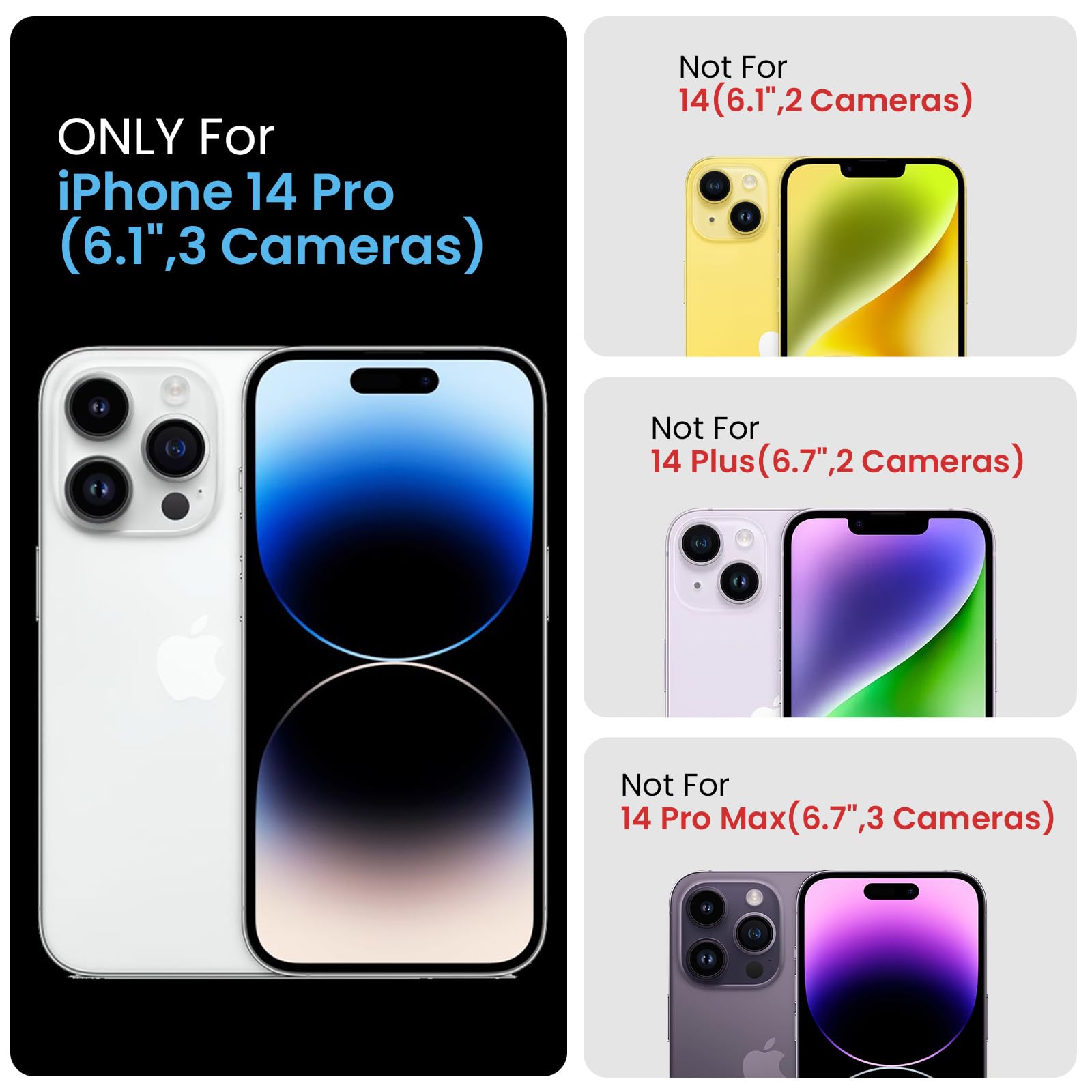 Foto 7 pulgar | Funda De Silicona Firenova Para Iphone 14 Pro Con 2 Protectores - Venta Internacional.