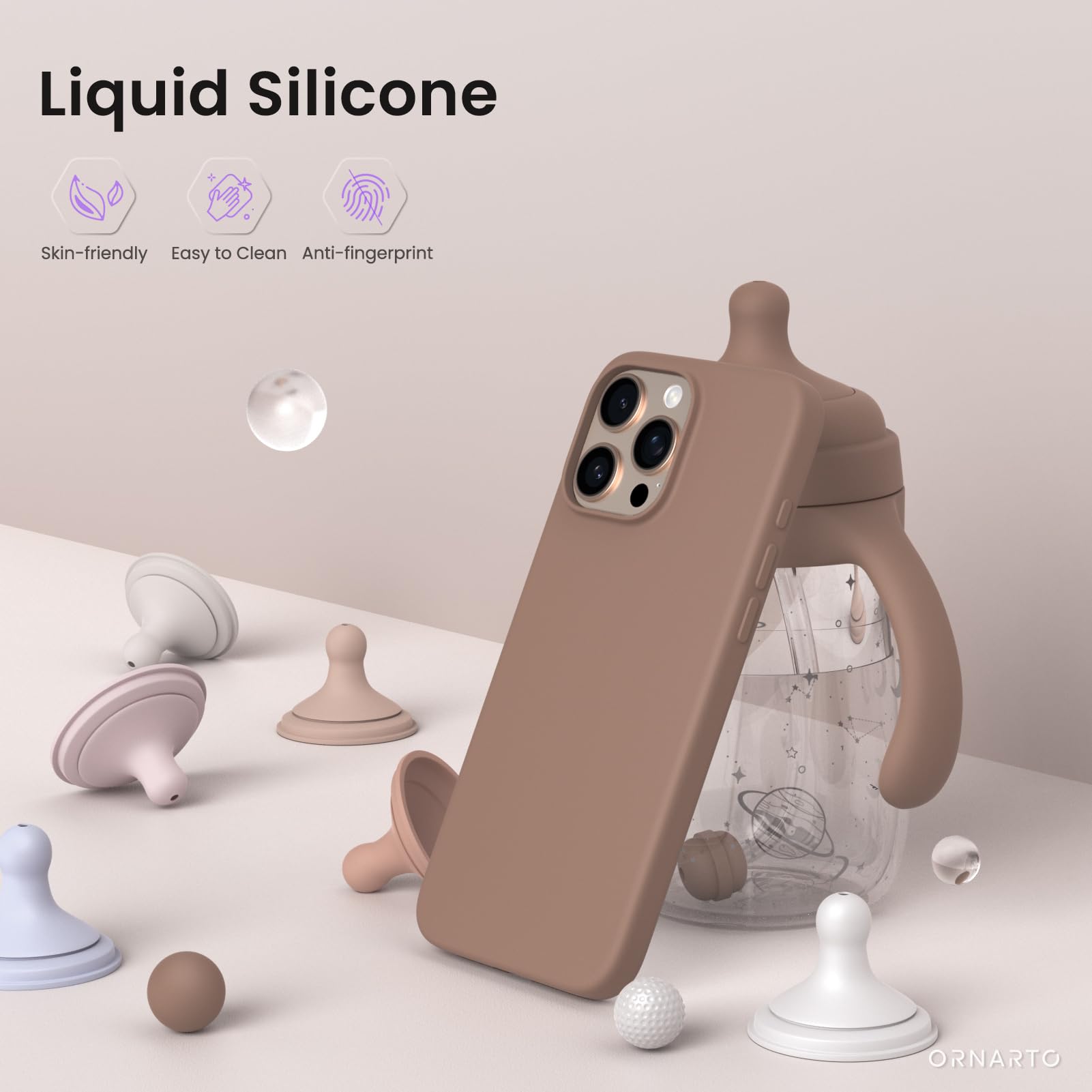 Foto 4 pulgar | Funda De Teléfono Ornarto Compatible Con Iphone 16 Pro Max De 6.9'' - Venta Internacional.