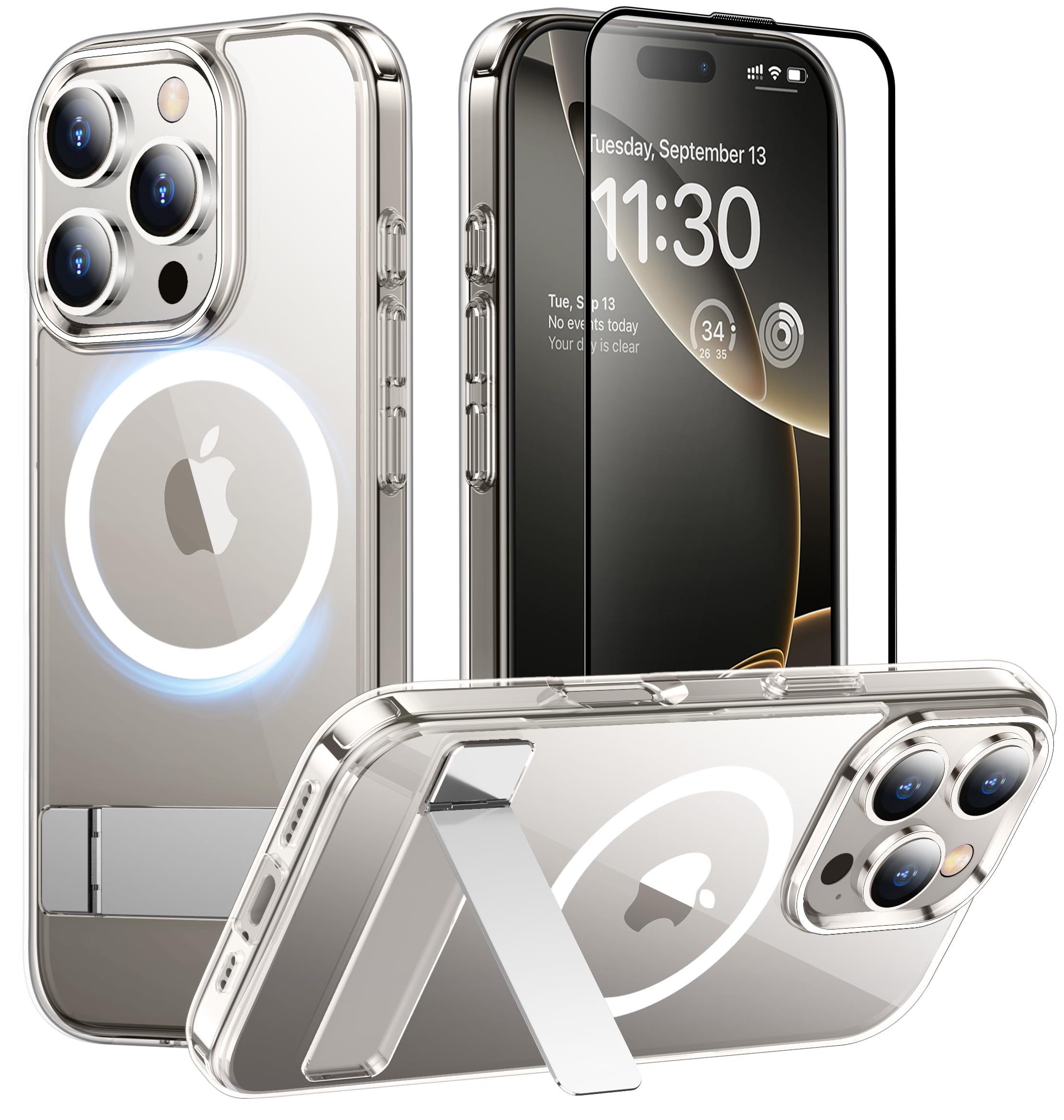 Foto 2 pulgar | Funda De Teléfono Temdan Magnetic Compatible Con Iphone 16 Pro - Venta Internacional.