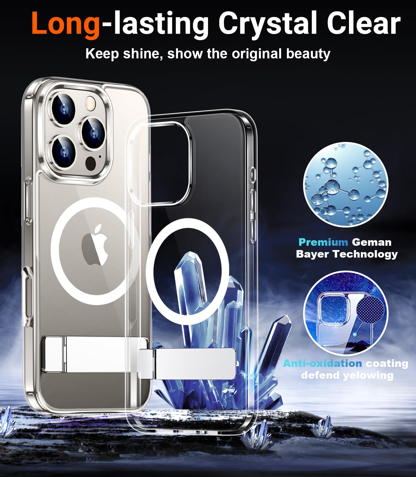 Foto 4 pulgar | Funda De Teléfono Temdan Magnetic Compatible Con Iphone 16 Pro - Venta Internacional.