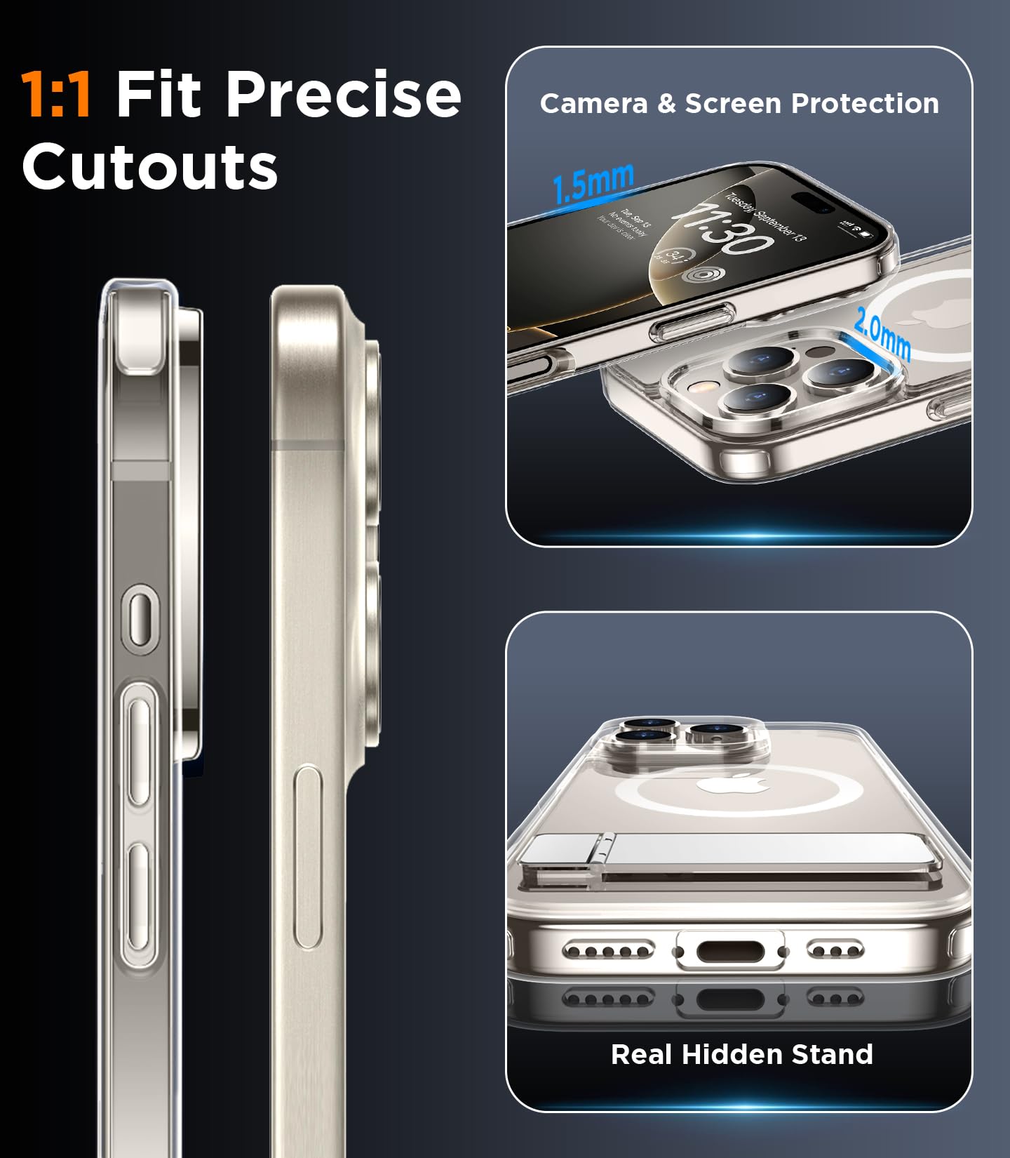 Foto 8 pulgar | Funda De Teléfono Temdan Magnetic Compatible Con Iphone 16 Pro - Venta Internacional.