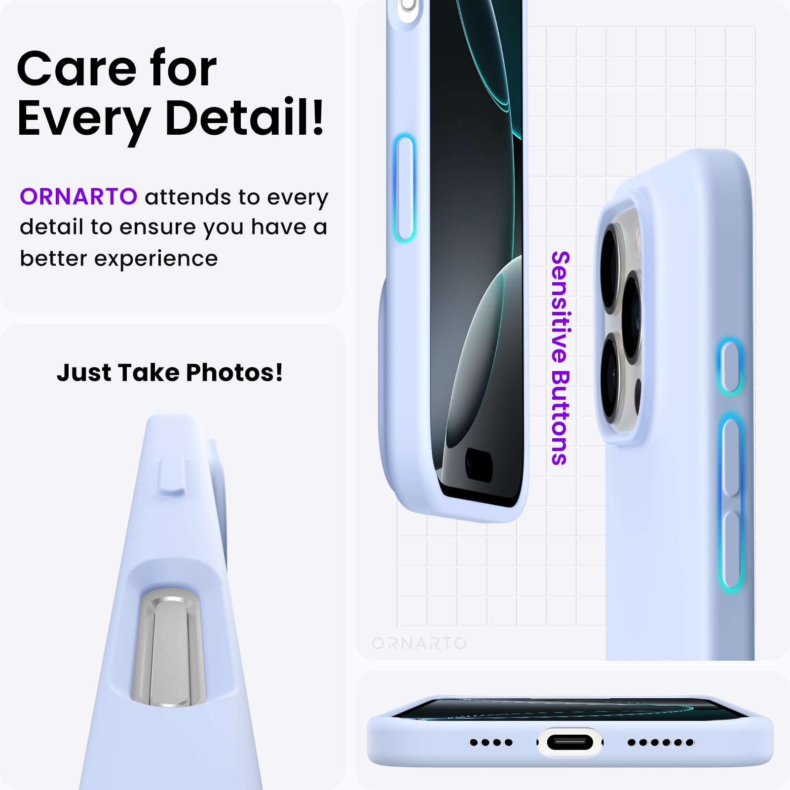 Foto 6 pulgar | Funda De Teléfono Ornarto Compatible Con Iphone 16 Pro Max De 6.9'' - Venta Internacional.