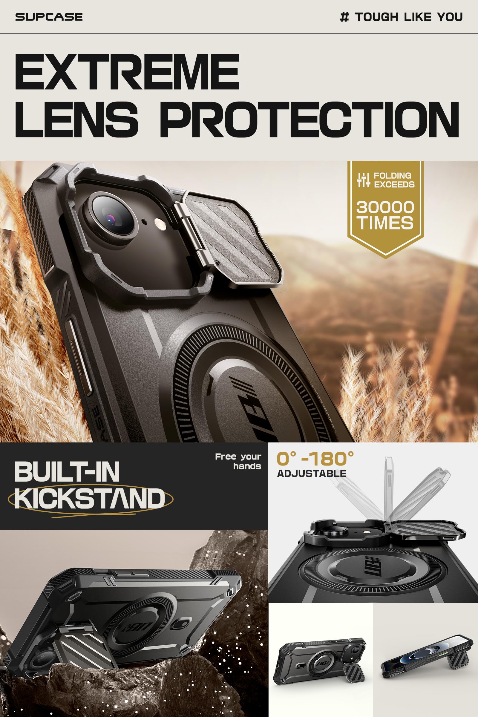 Foto 5 pulgar | Funda De Teléfono Supcase Para Iphone 16e/15/14/13 Con Funda De Cámara - Venta Internacional.