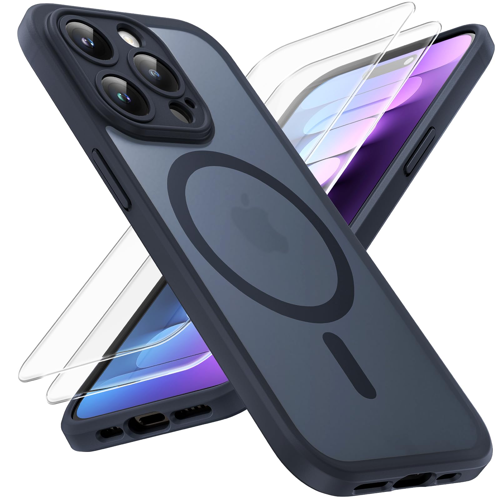 Foto 2 pulgar | Funda Magnética Tocol 3 En 1 Para Iphone 15 Pro Con Caída De 4 M, Negra - Venta Internacional.