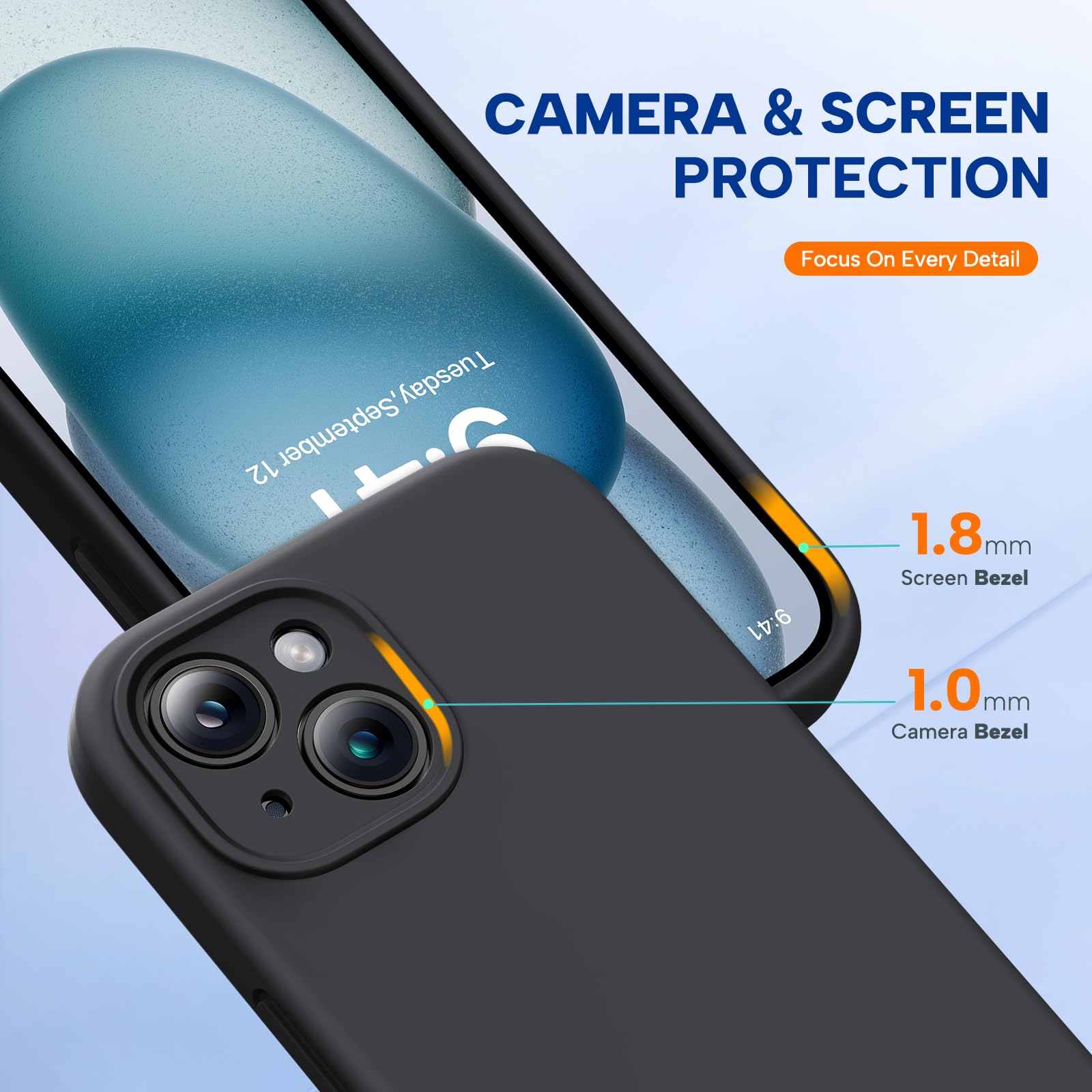 Foto 5 pulgar | Funda Para Teléfono Miracase Compatible Con Iphone 15 Negra - Venta Internacional.