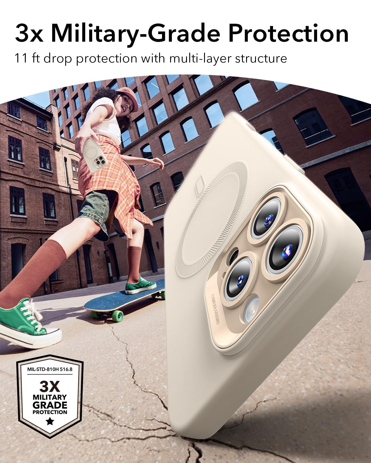 Foto 3 pulgar | Funda Esr Para Iphone 16 Pro Con Magsafe, A Prueba De Golpes, Color Canela Claro - Venta Internacional.