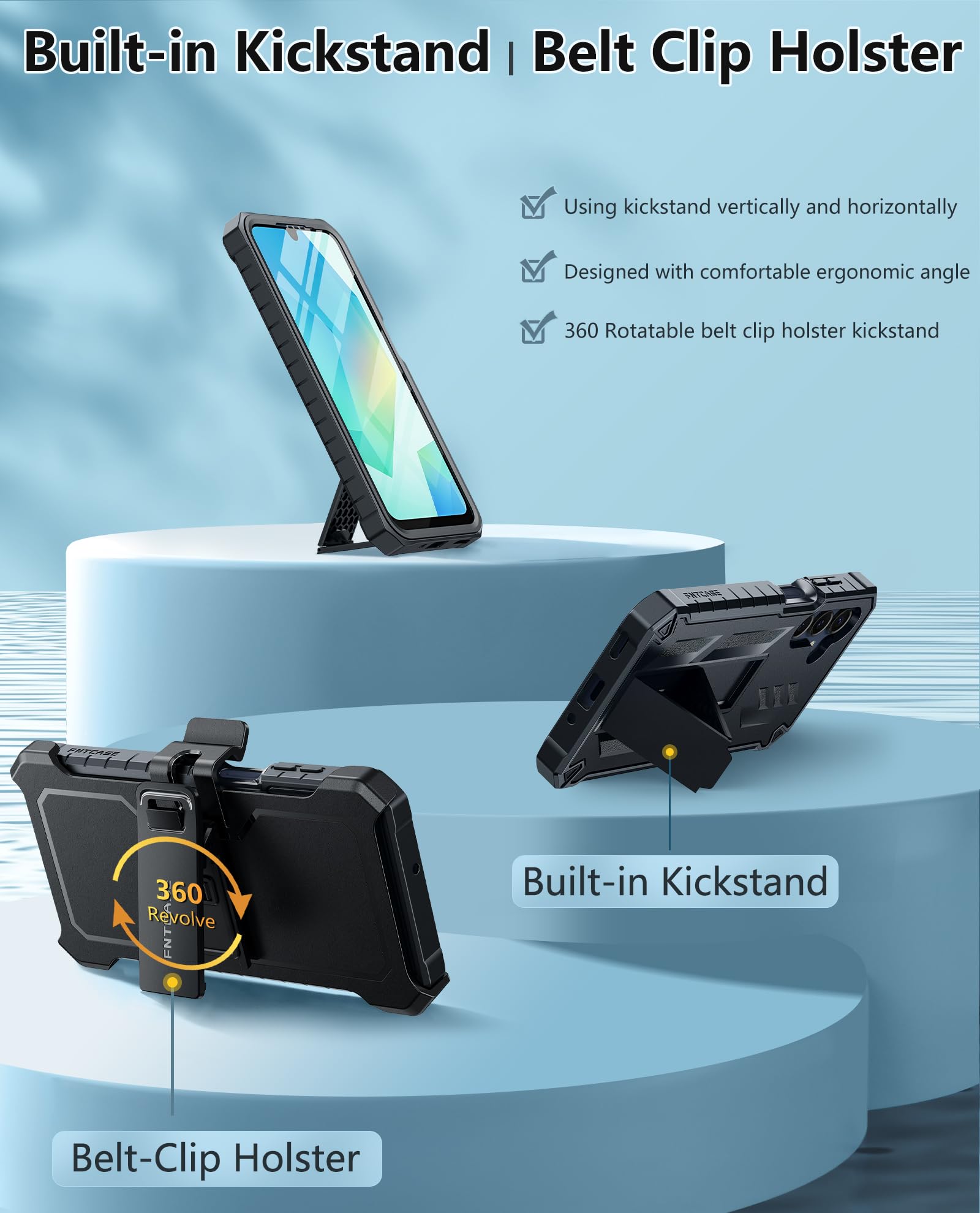 Foto 4 pulgar | Funda De Teléfono Fntcase Para Samsung Galaxy A16-5g Military Grade - Venta Internacional.