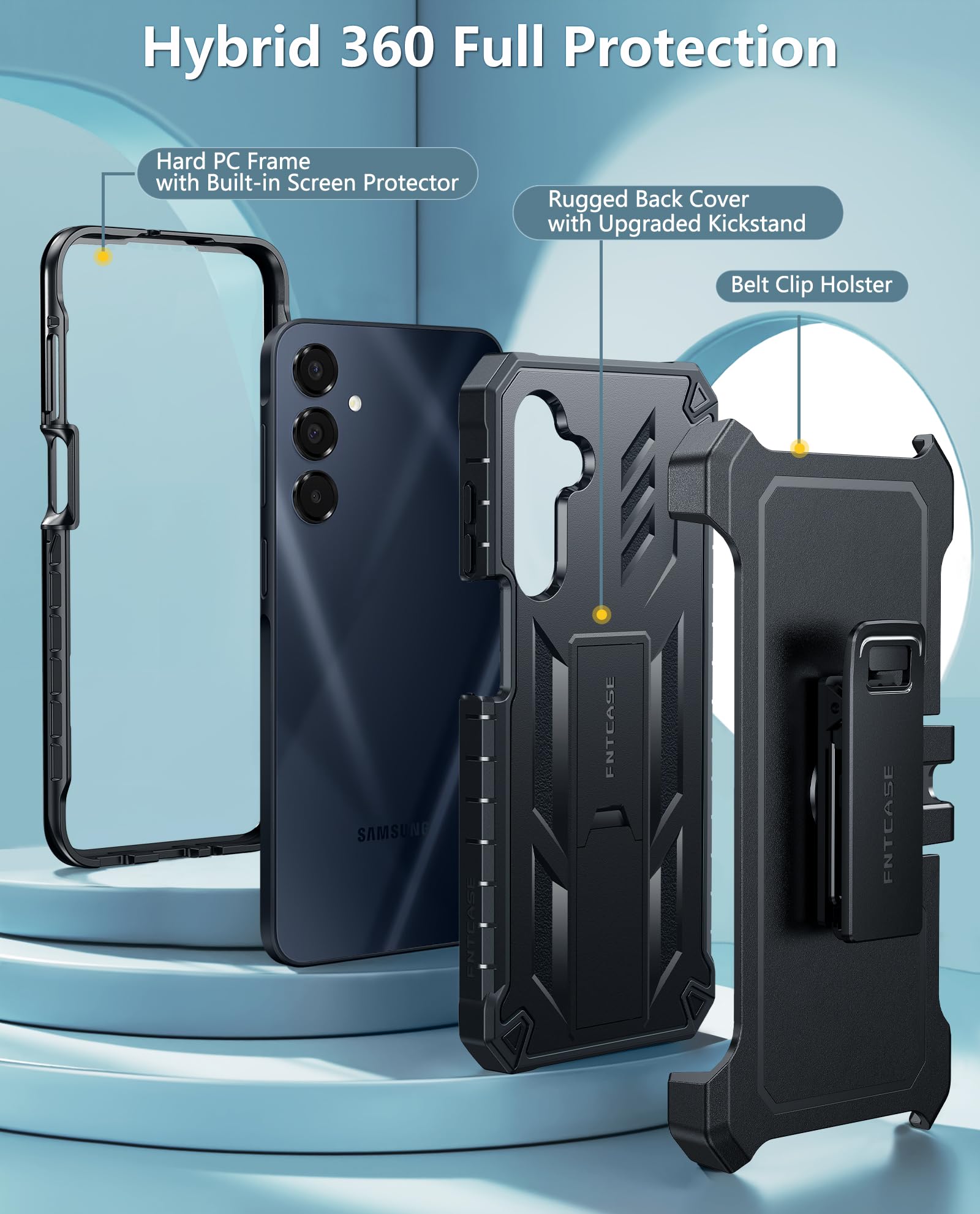 Foto 4 | Funda De Teléfono Fntcase Para Samsung Galaxy A16-5g Military Grade - Venta Internacional.