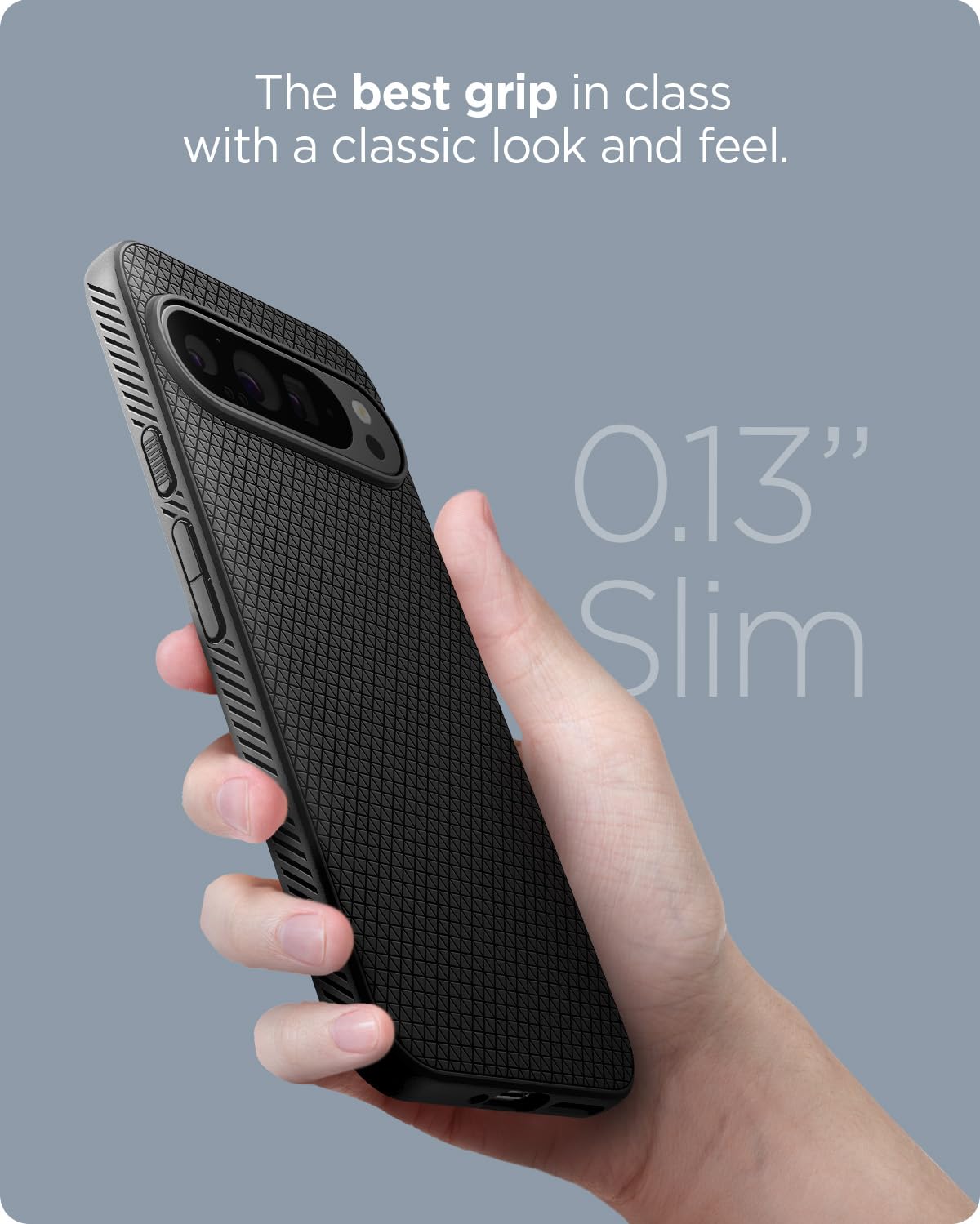 Foto 7 pulgar | Funda Spigen Liquid Air Para Pixel 9 Pro Xl (2024), Color Negro - Venta Internacional.
