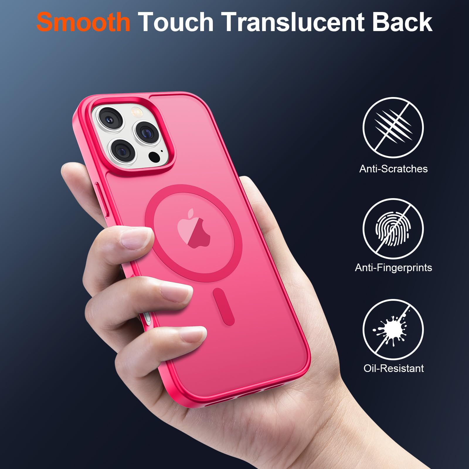 Foto 7 pulgar | Funda Magnética Supfine Para Iphone 16 Pro, Color Rosa Intenso - Venta Internacional.