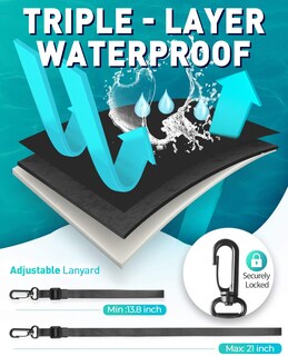 Foto 3 | Funda Impermeable Hiearcool para iPhone 4 Piezas Negras - Venta Internacional