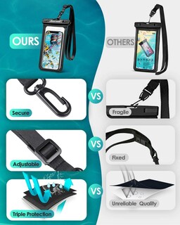 Foto 4 | Funda Impermeable Hiearcool para iPhone 4 Piezas Negras - Venta Internacional