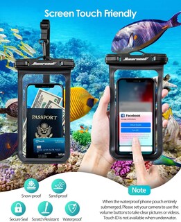 Foto 5 | Funda Impermeable Hiearcool para iPhone 4 Piezas Negras - Venta Internacional