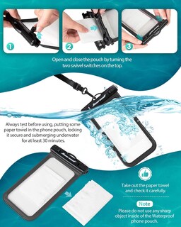 Foto 7 | Funda Impermeable Hiearcool para iPhone 4 Piezas Negras - Venta Internacional