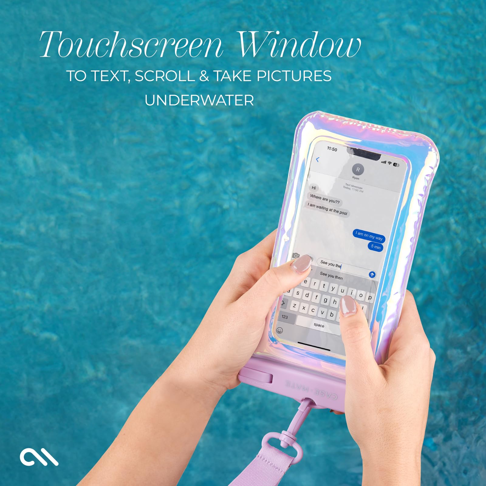 Foto 4 | Funda Impermeable para Teléfono Case-Mate Soap Bubble 2 Piezas - Venta Internacional