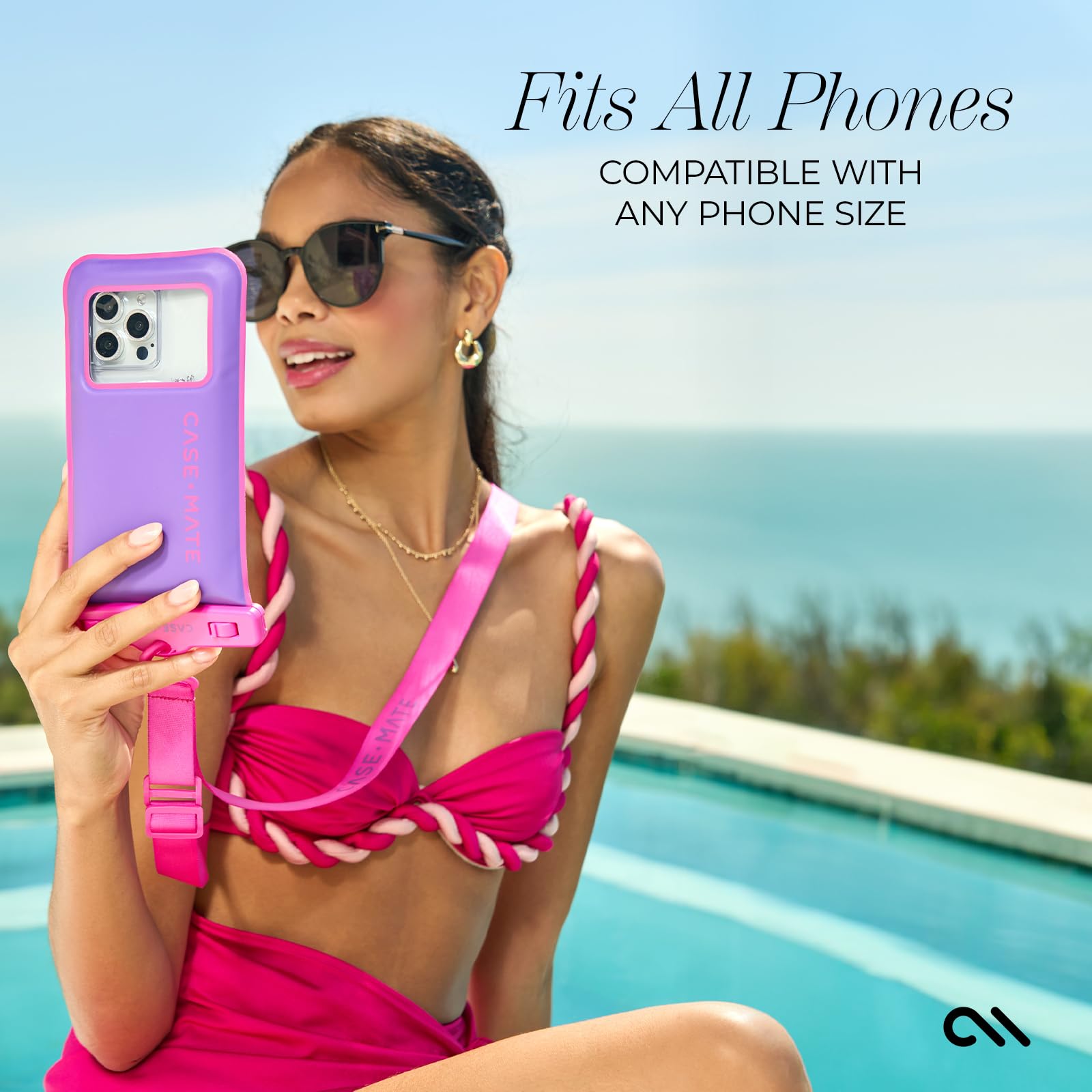 Foto 7 pulgar | Funda Impermeable para Teléfono Case-Mate con Cordón Cruzado - Venta Internacional