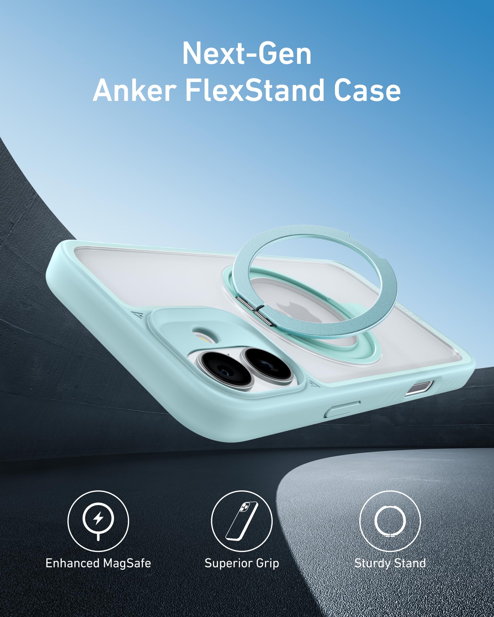 Foto 3 pulgar | Funda De Teléfono Anker Ultra Magnetic Con Soporte Anular De 360° Para Iphone - Venta Internacional.