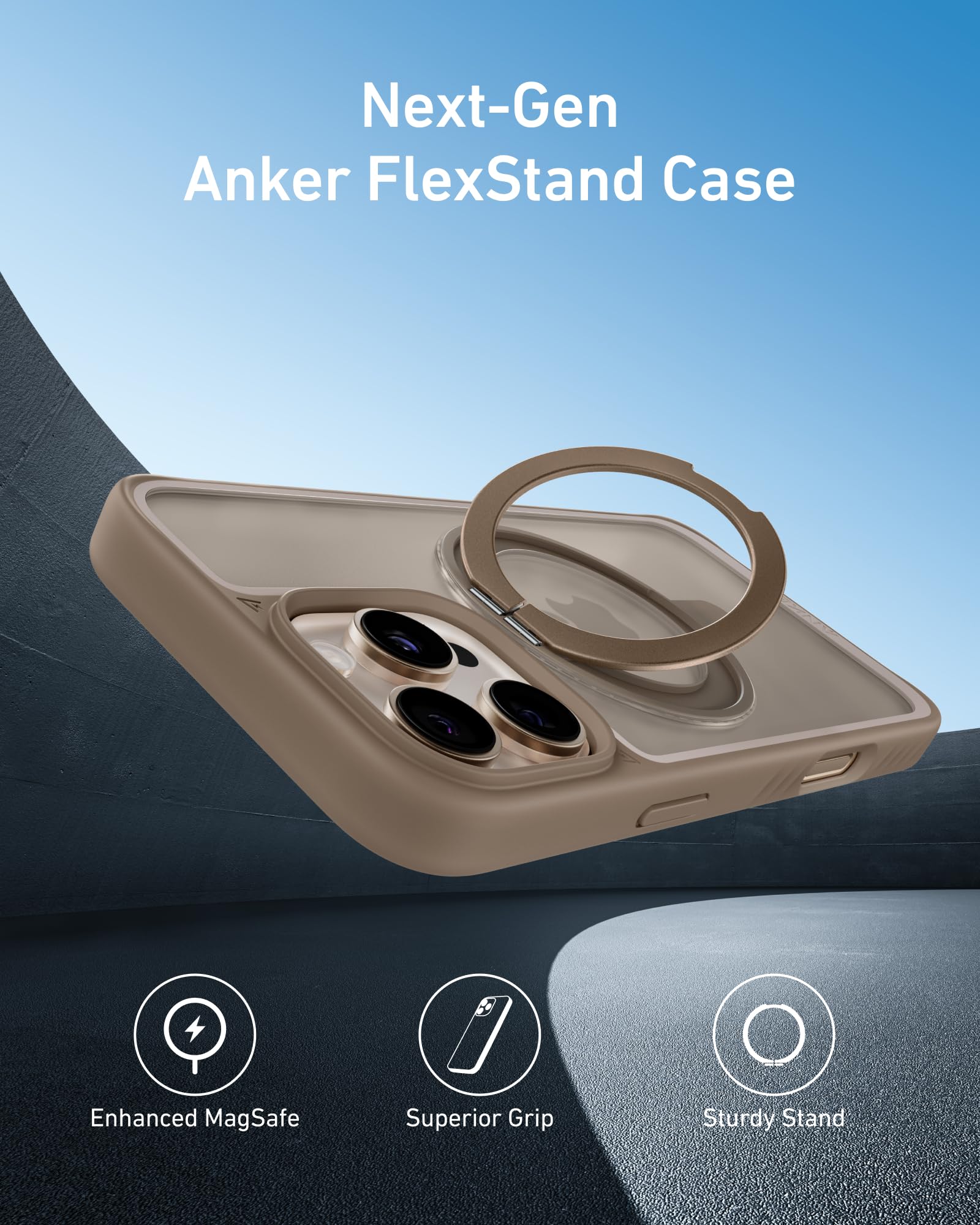 Foto 3 pulgar | Funda Para Teléfono Anker Ultra Magnetic Con Soporte Anular De 360° Para Iphone 16 - Venta Internacional.