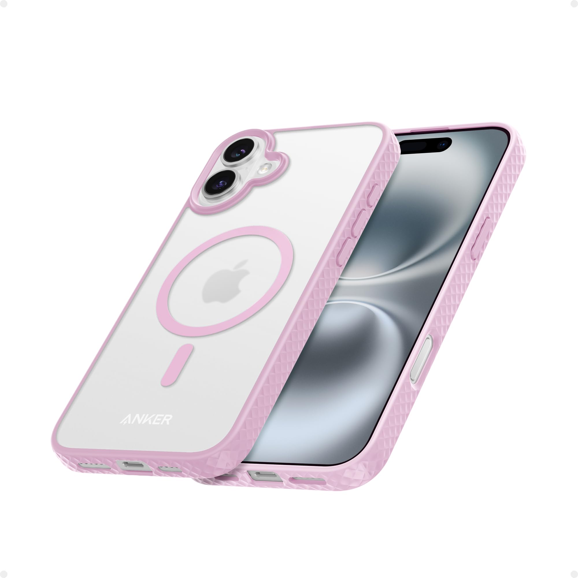 Foto 2 pulgar | Funda De Teléfono Anker Maggo Maggo Matte Magnetic Para Iphone 16, Color Rosa - Venta Internacional.