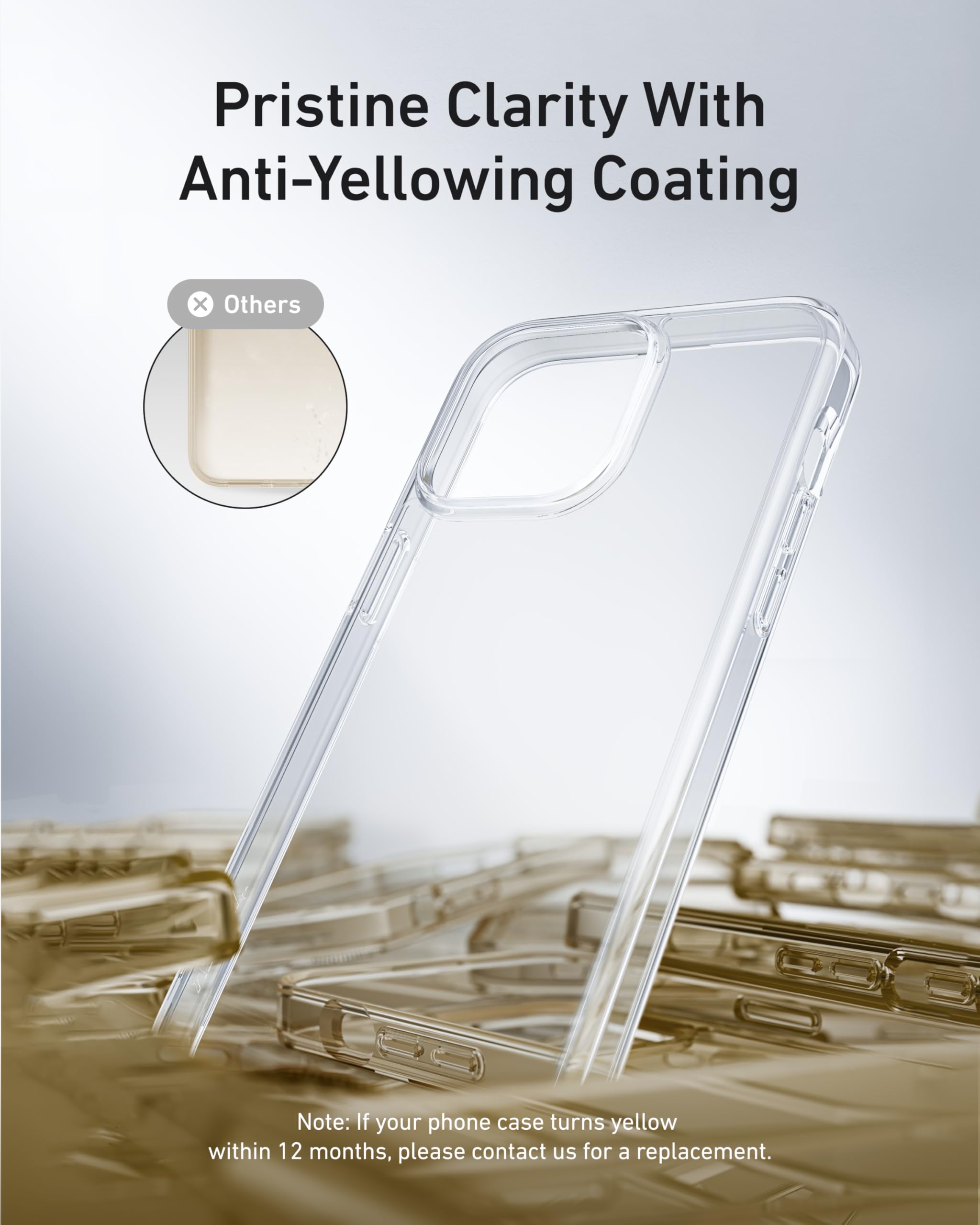 Foto 3 pulgar | Funda Anker Clear Para Iphone 16 Plus Antiamarilleo - Venta Internacional.