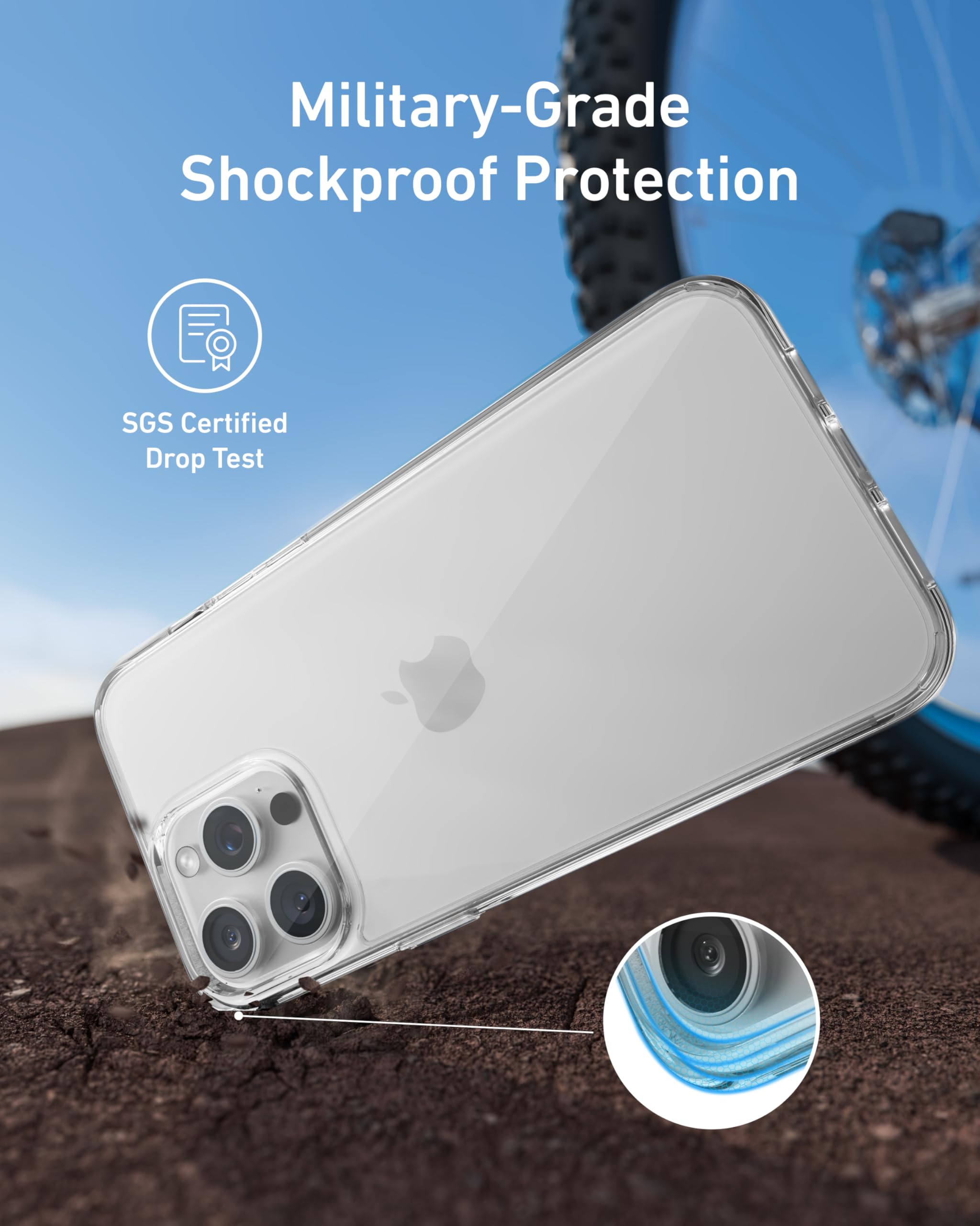 Foto 4 pulgar | Funda Anker Clear Para Iphone 16 Plus Antiamarilleo - Venta Internacional.
