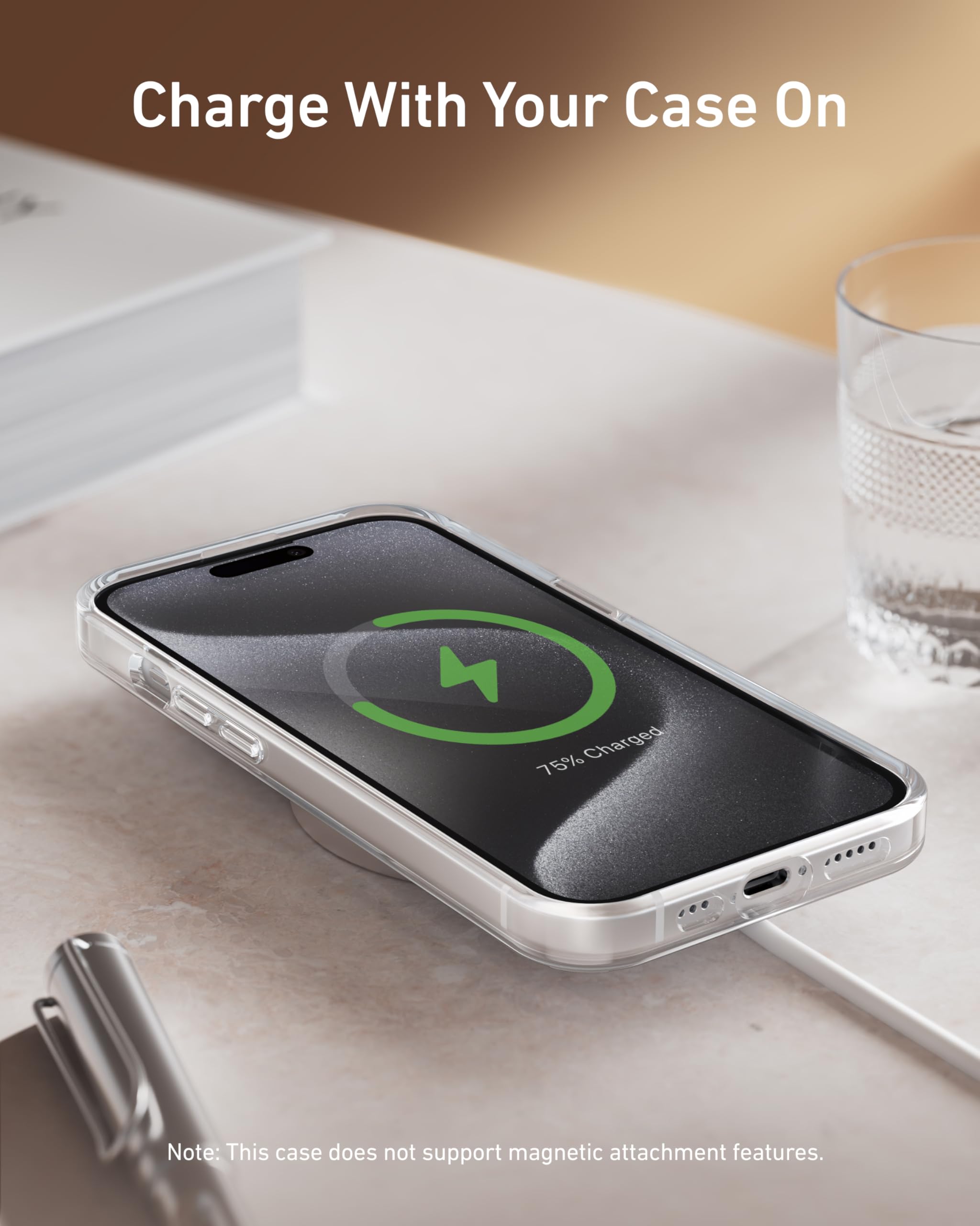 Foto 7 pulgar | Funda Anker Clear Para Iphone 16 Plus Antiamarilleo - Venta Internacional.