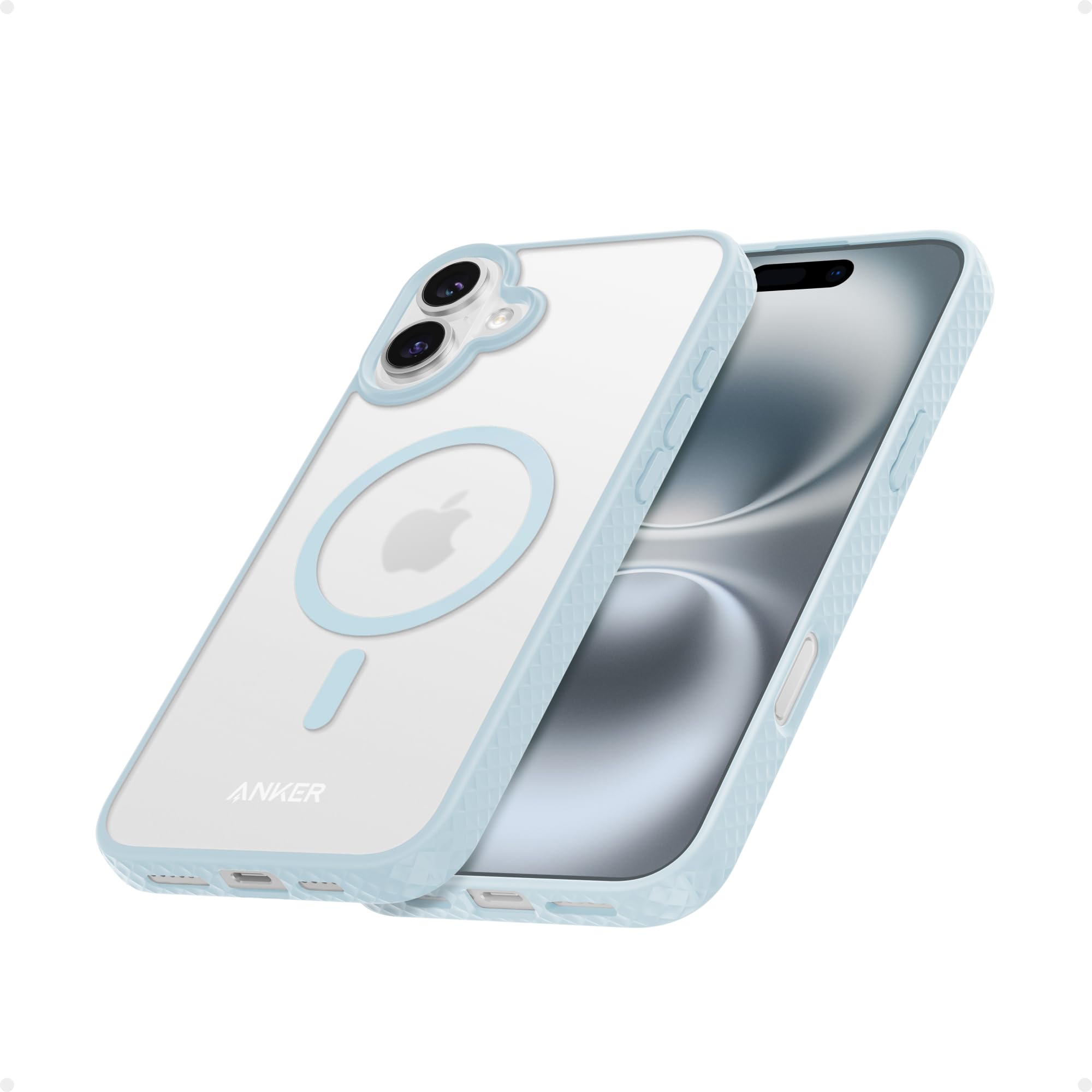 Foto 2 pulgar | Funda De Teléfono Anker Maggo Maggo Matte Magnetic Para Iphone 16, Color Azul - Venta Internacional.