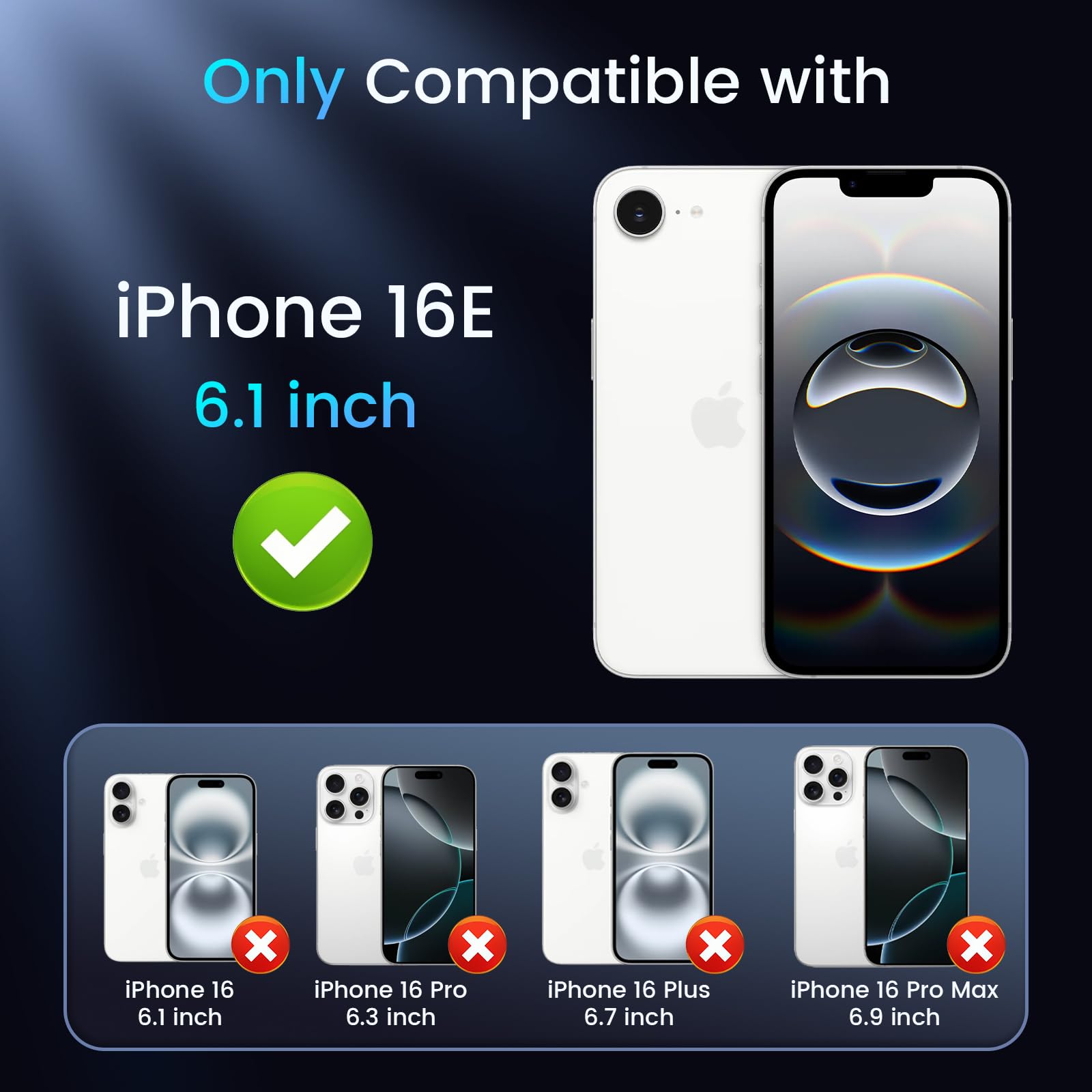 Foto 3 pulgar | Funda De Teléfono Caka Para Iphone 16e Con Soporte Y Protector De Pantalla - Venta Internacional.