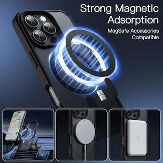 Foto 3 | Funda Jetech Magnetic Para Iphone 16 Pro Max 6.9'' Negra - Venta Internacional.