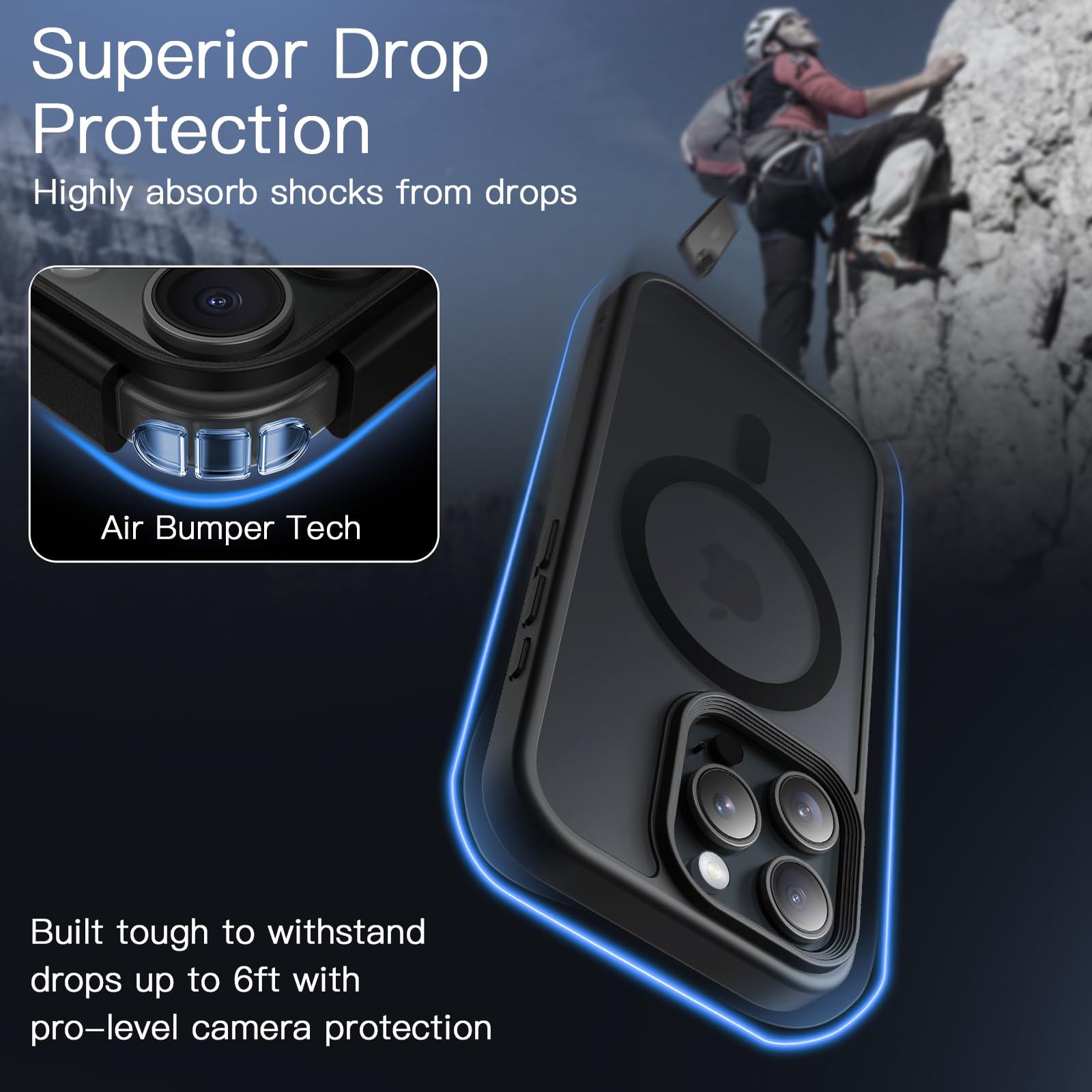 Foto 5 pulgar | Funda Jetech Magnetic Para Iphone 16 Pro Max 6.9'' Negra - Venta Internacional.