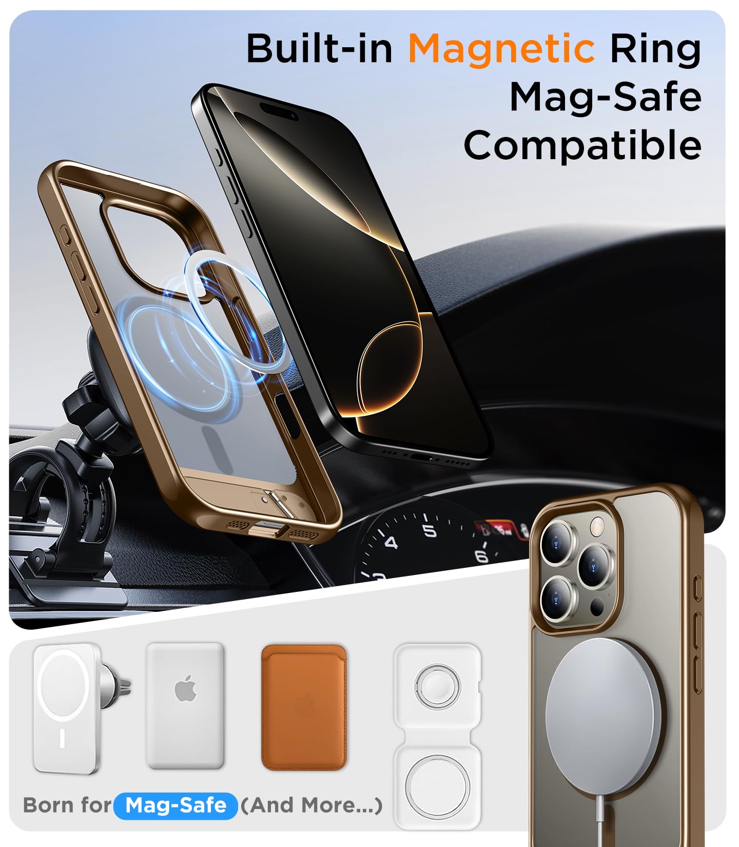 Foto 6 pulgar | Funda Magnética Temdan Con Soporte Para Iphone 16 Pro - Venta Internacional.