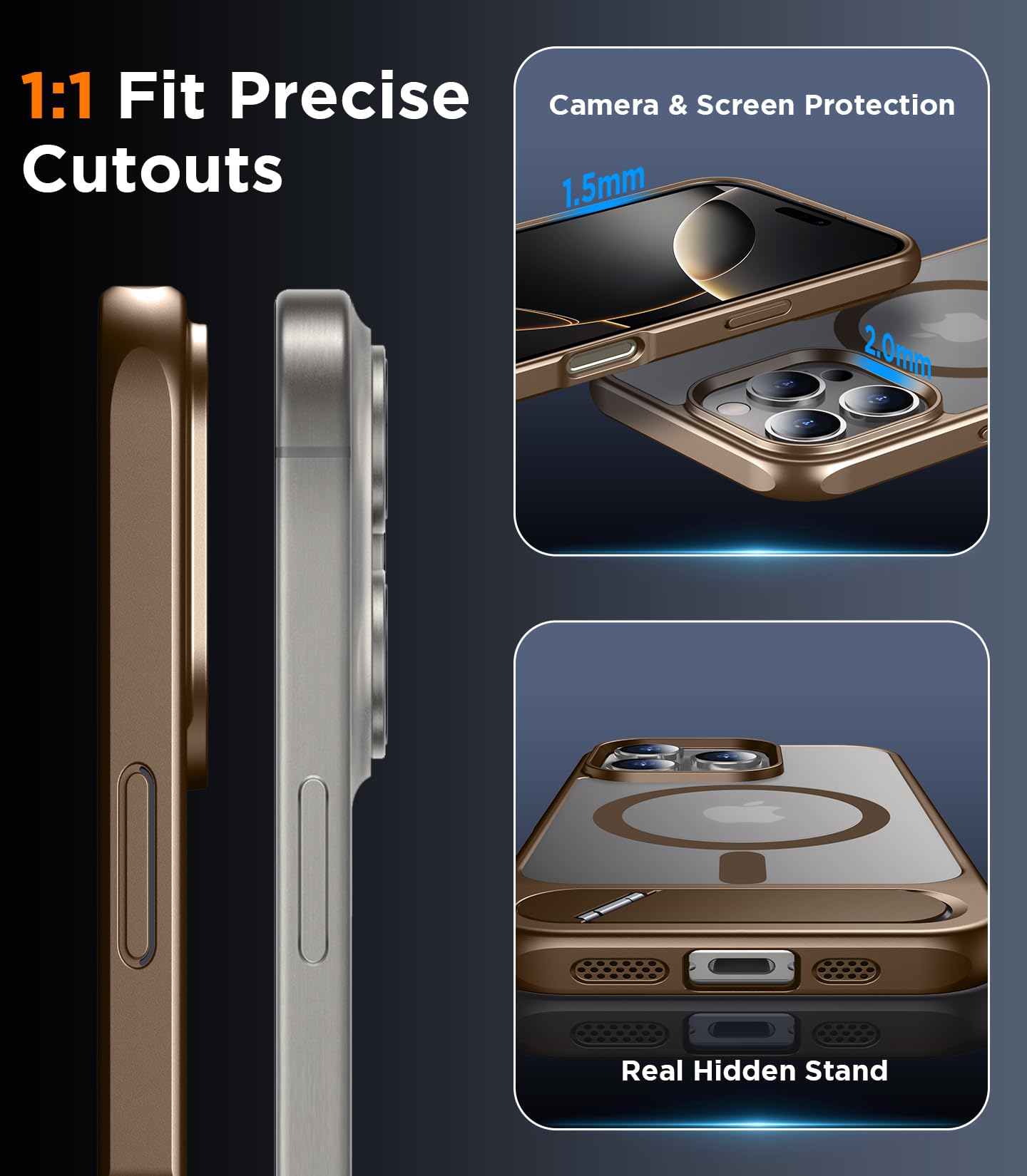 Foto 7 pulgar | Funda Magnética Temdan Con Soporte Para Iphone 16 Pro - Venta Internacional.