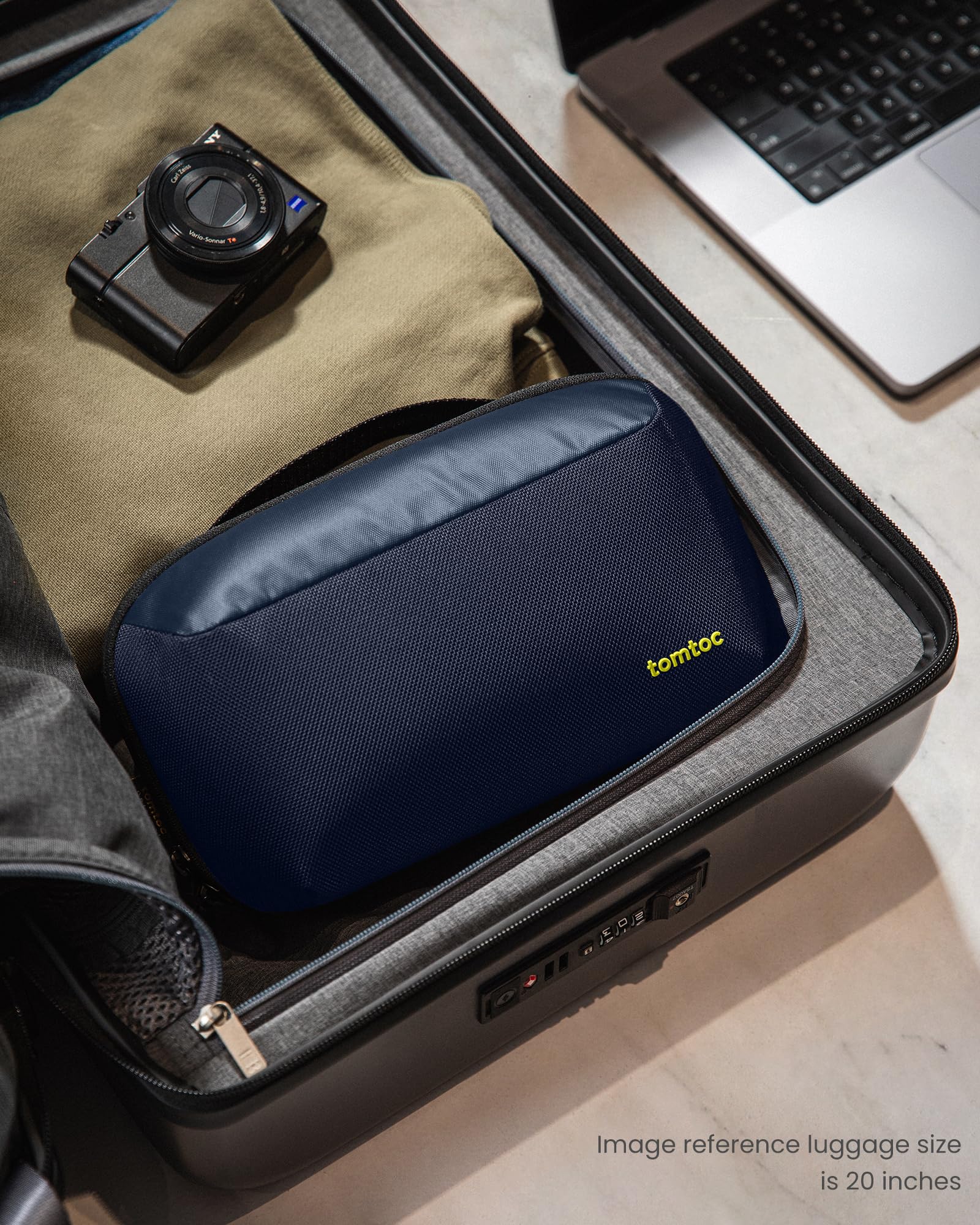 Foto 7 | Organizador Electrónico, Accesorio, Bolsa Tecnológica, Tomtoc, Azul Marino - Venta Internacional.