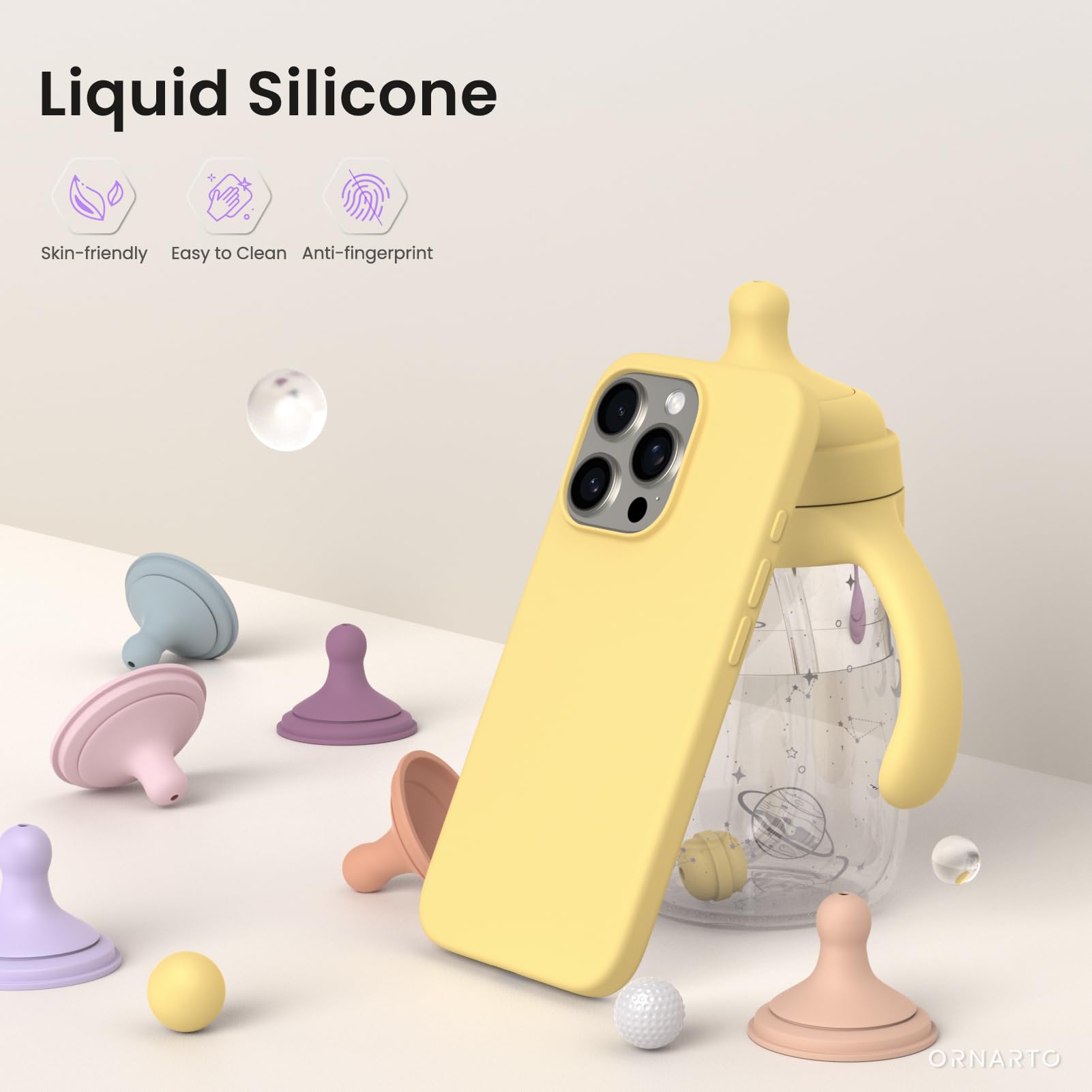 Foto 4 pulgar | Funda De Teléfono Ornarto Compatible Con Iphone 16 Pro De 6.3 Pulgadas - Venta Internacional.