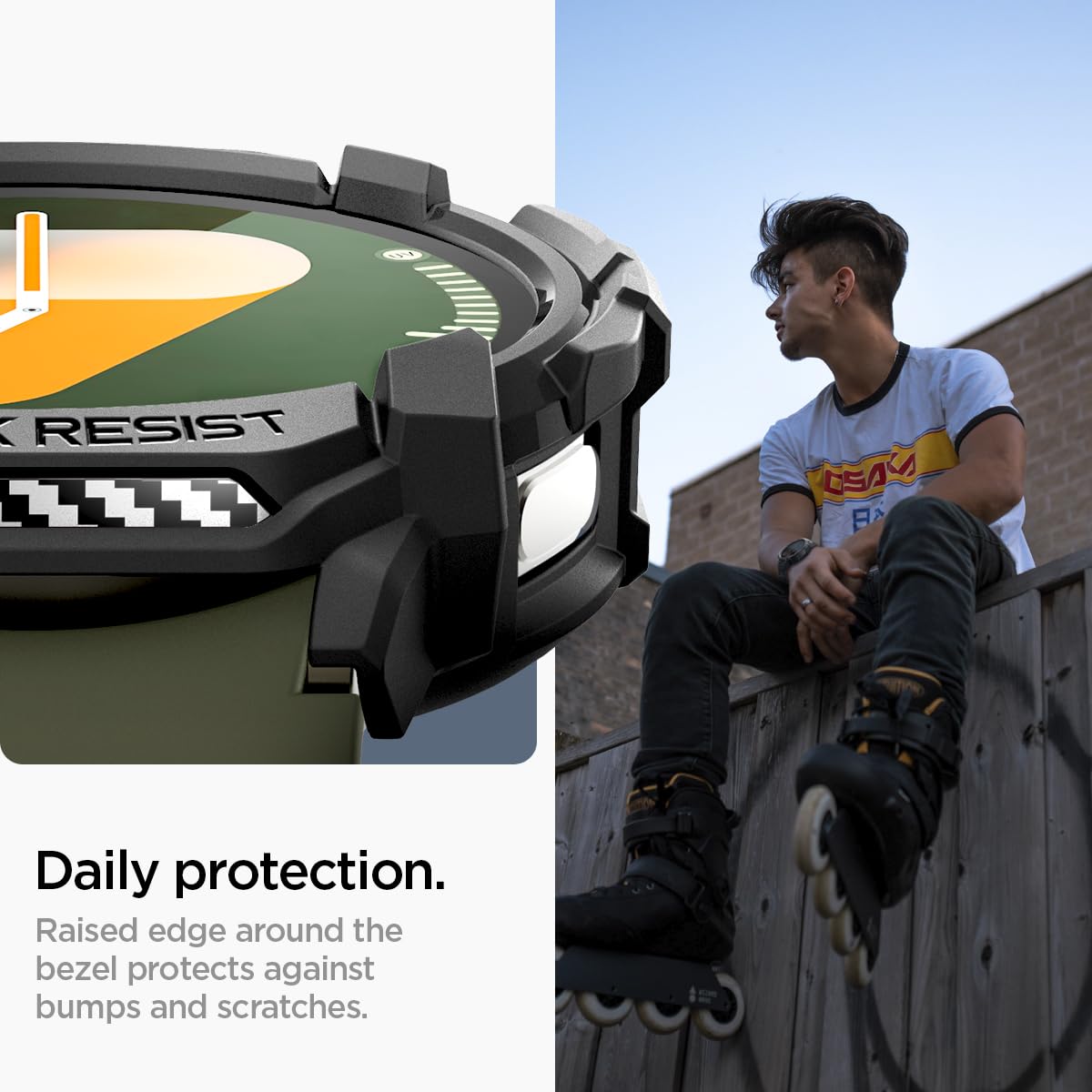 Foto 6 pulgar | Funda Spigen Rugged Armor Para Samsung Galaxy Watch 7 De 44 Mm - Venta Internacional.
