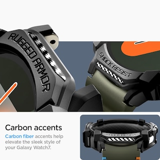 Foto 7 | Funda Spigen Rugged Armor Para Samsung Galaxy Watch 7 De 44 Mm - Venta Internacional.