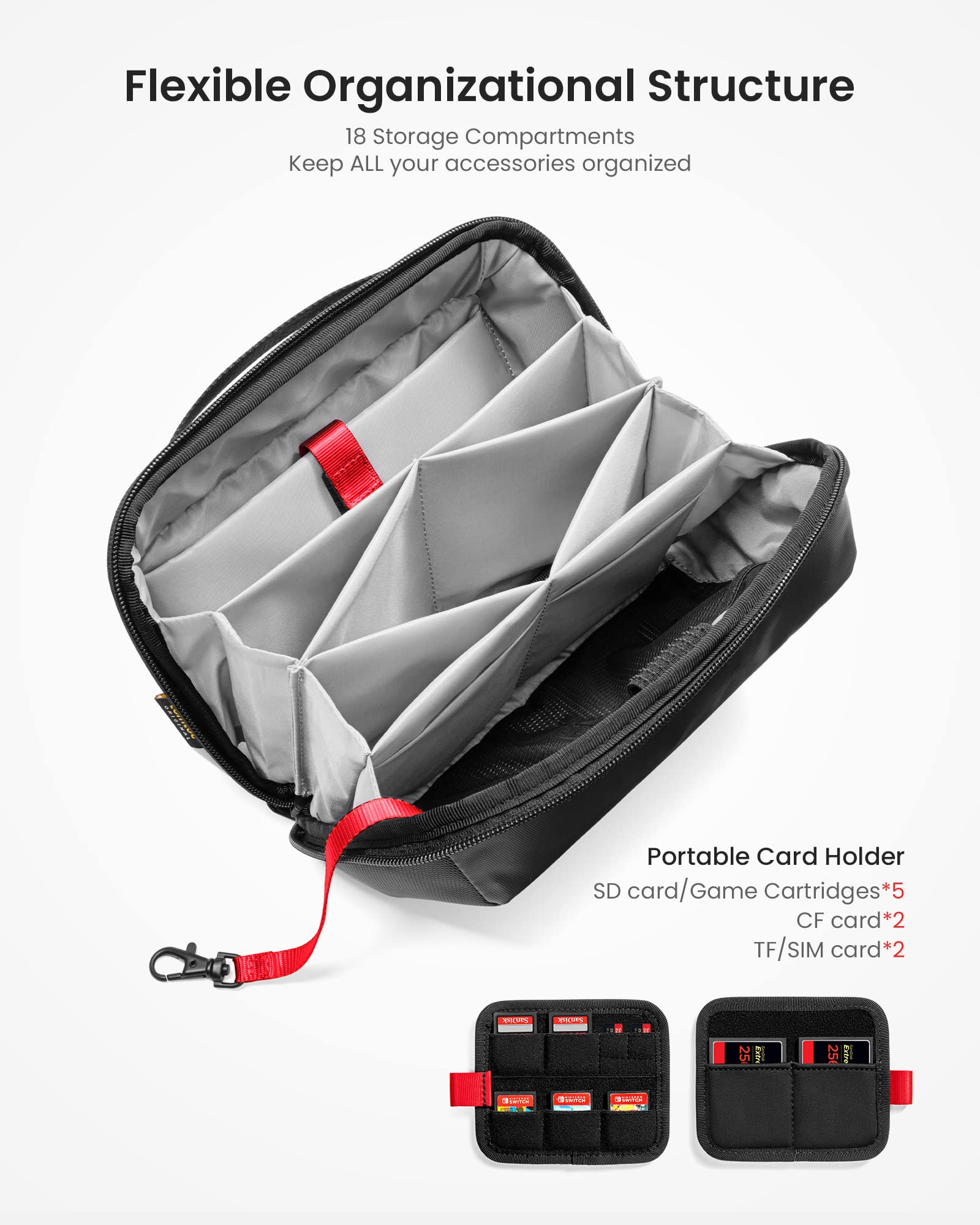 Foto 3 pulgar | Organizador Electrónico, Accesorio, Bolsa Tecnológica, Tomtoc, Color Negro - Venta Internacional.