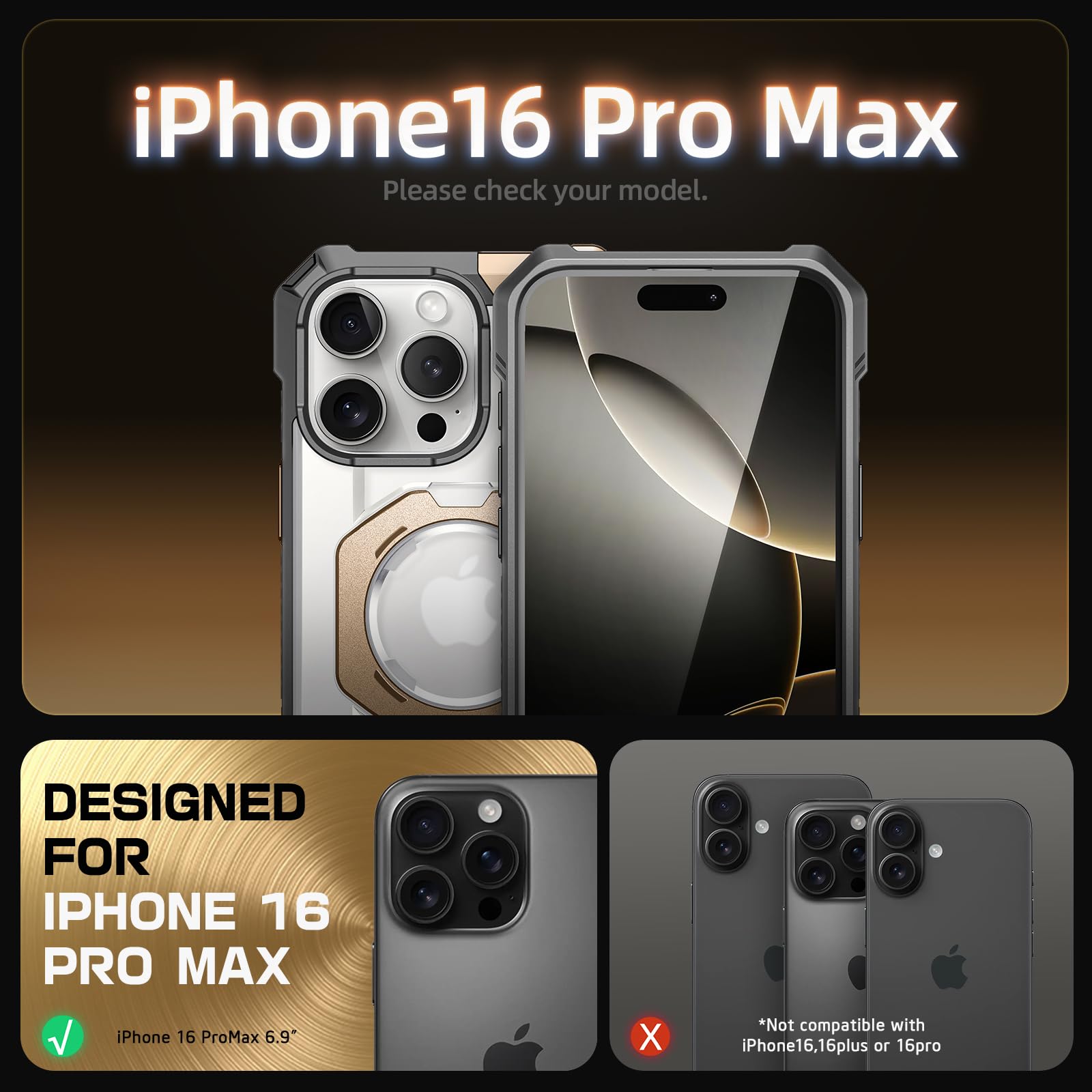 Foto 3 pulgar | Funda Para Teléfono Supcase Unicorn Beetle Grip Para Iphone 16 Pro Max - Venta Internacional.